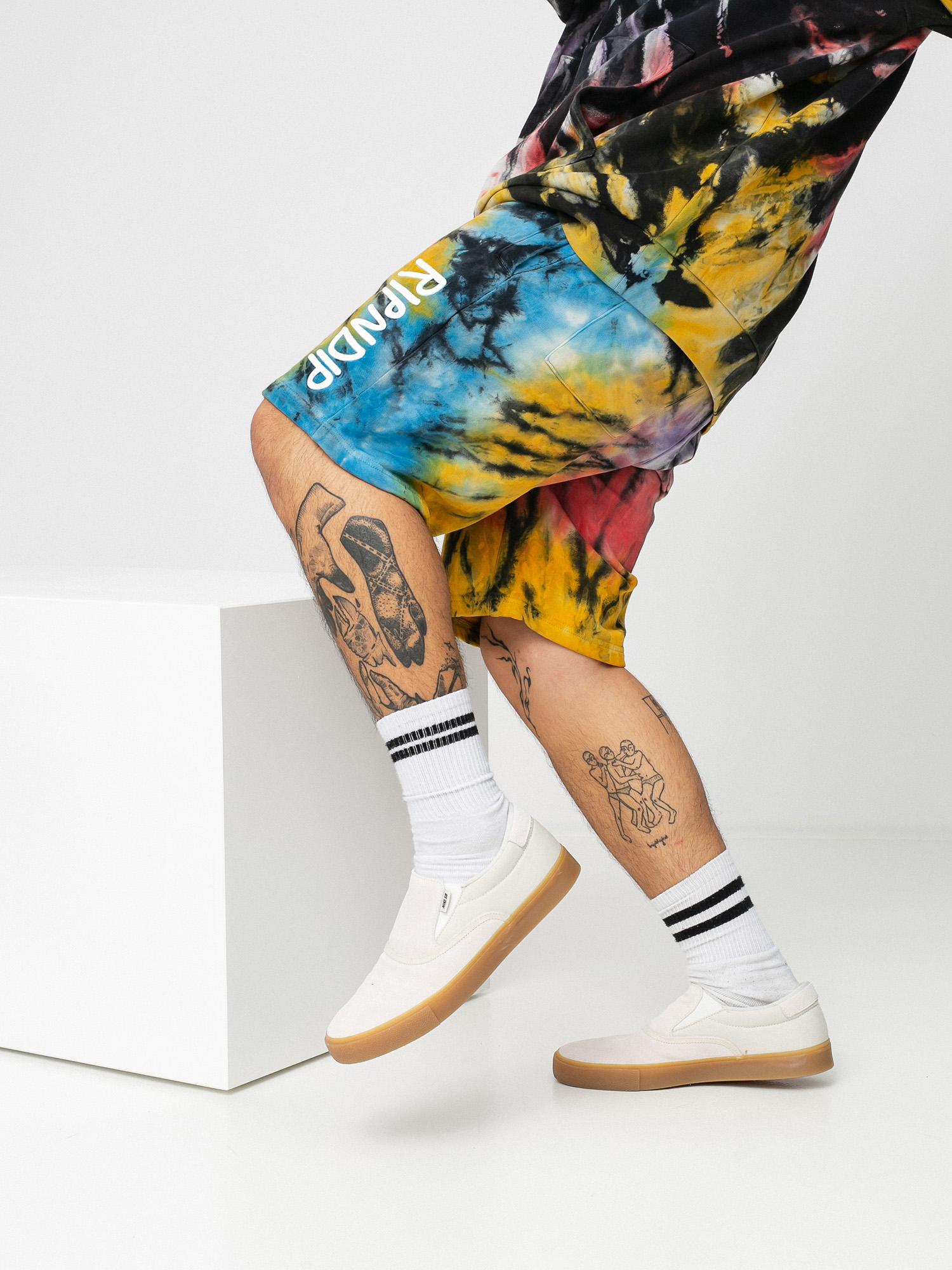 RipNDip Rubber Logo Rövidnadrág (sunburst spiral tie dye)