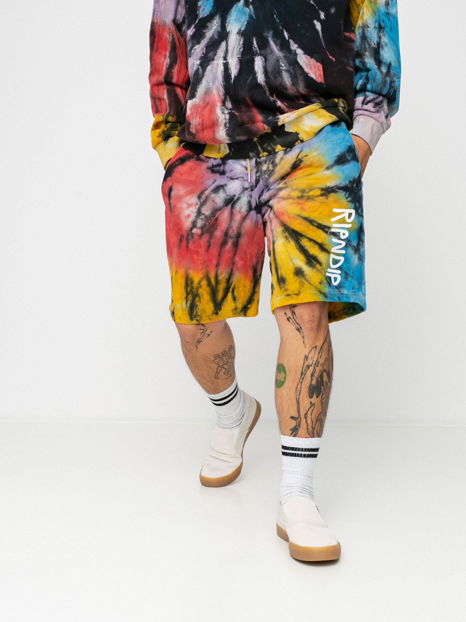 RipNDip Rubber Logo Rövidnadrág (sunburst spiral tie dye)