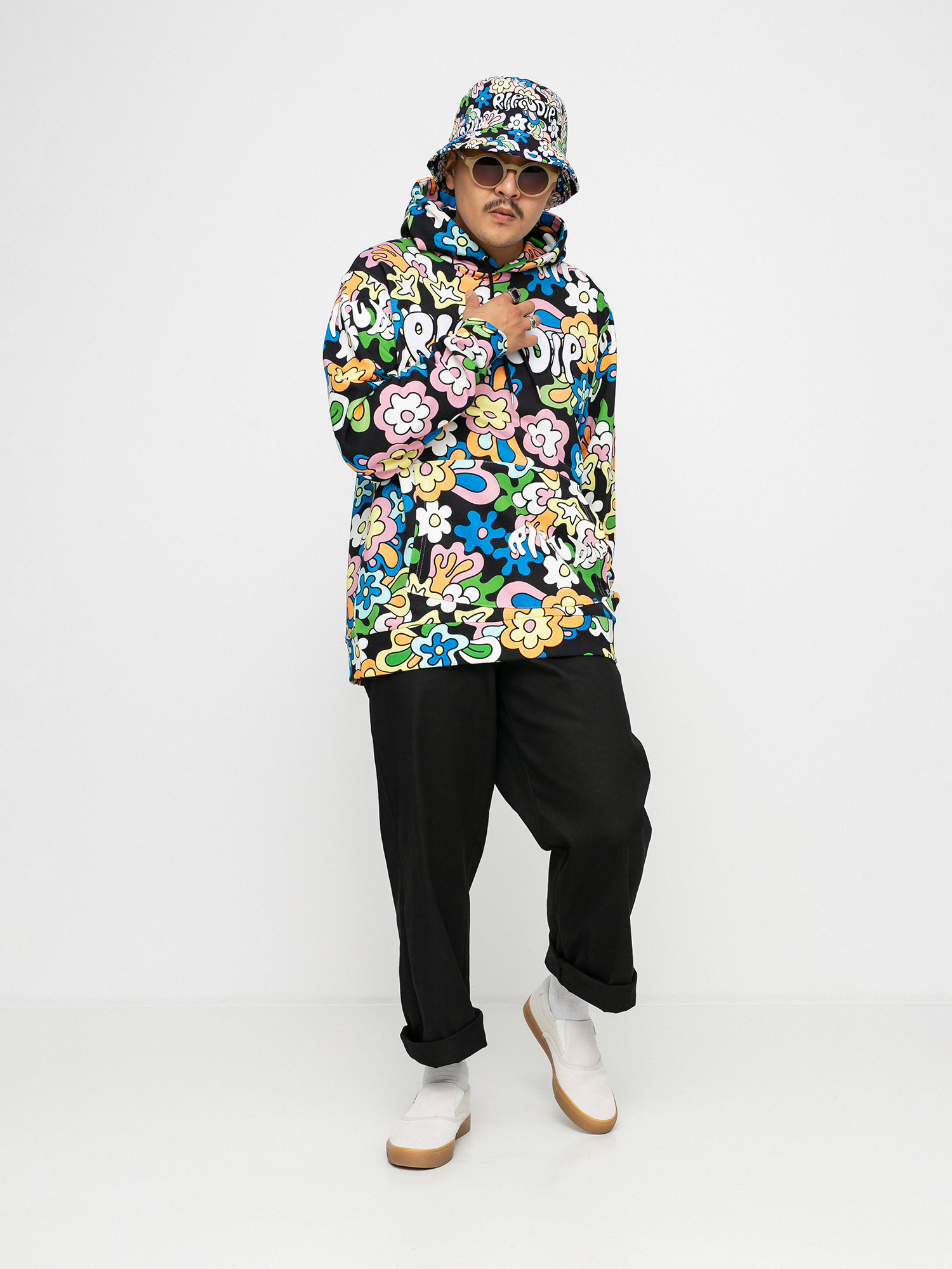 RipNDip Flower Child HD Kapucnis pulóver (multi)