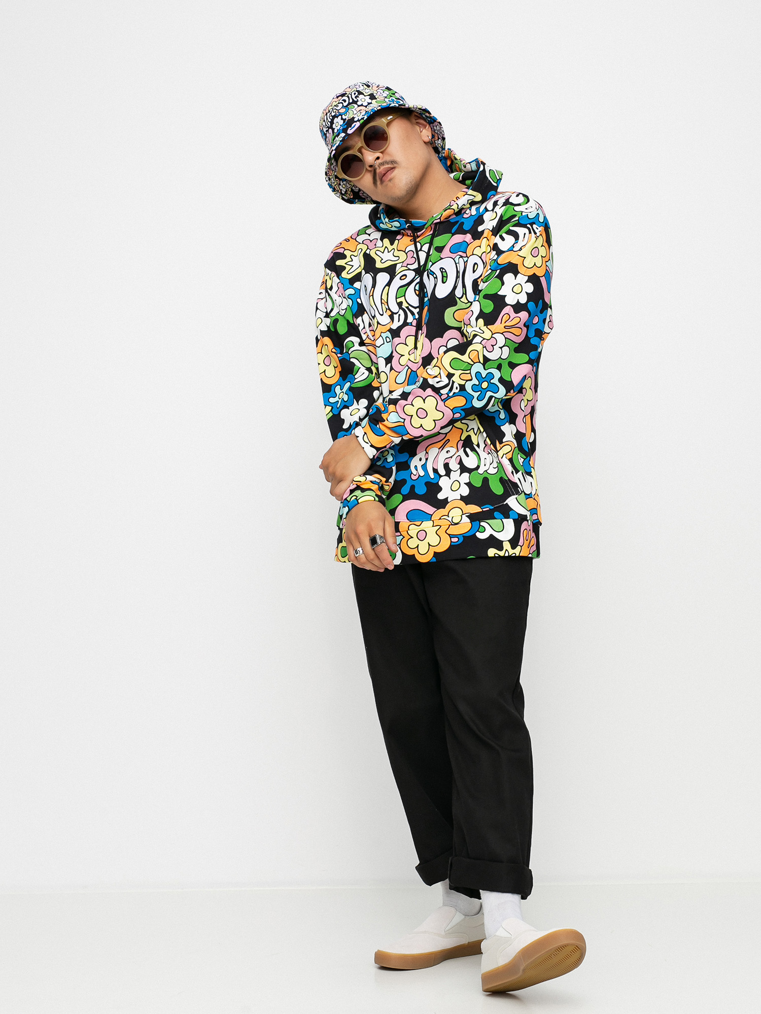 RipNDip Flower Child HD Kapucnis pulóver (multi)