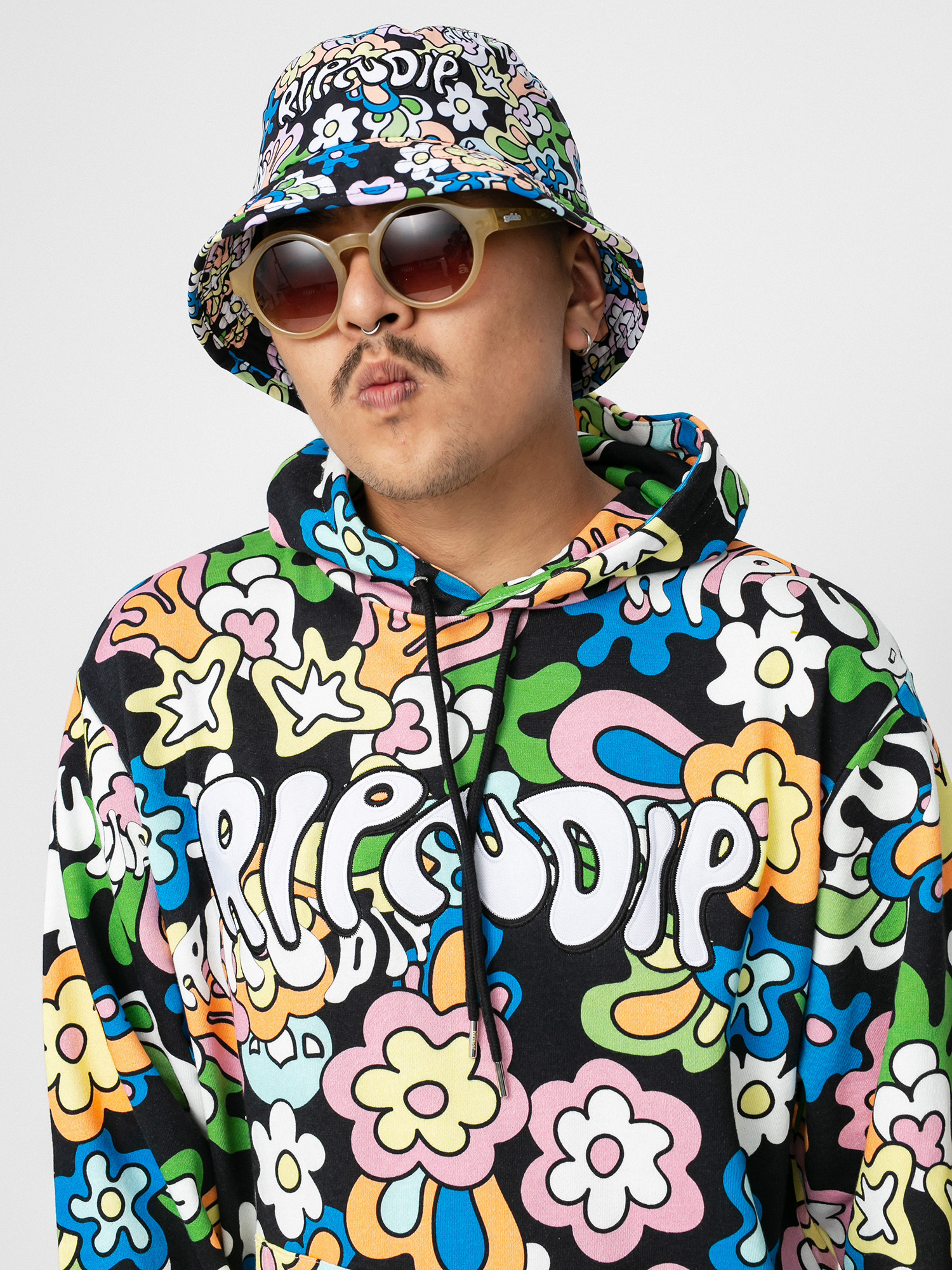 RipNDip Flower Child HD Kapucnis pulóver (multi)