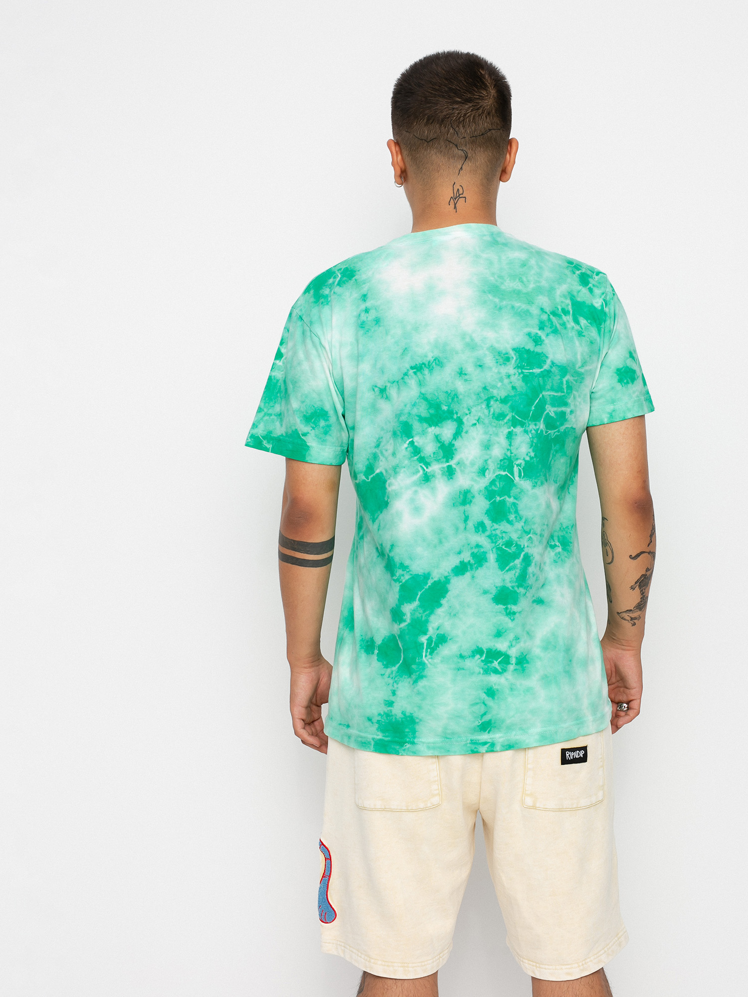 RipNDip Stoned Again póló (green acid wash)