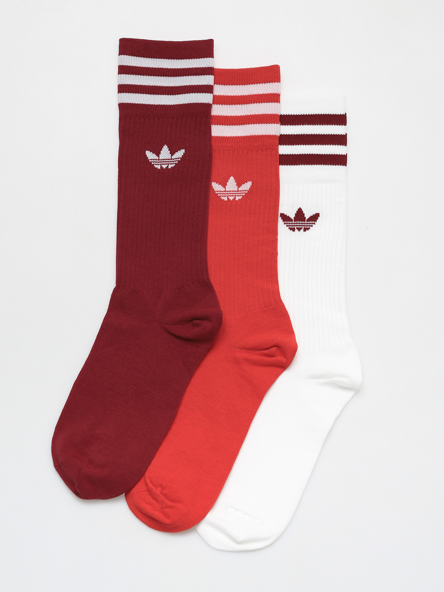 adidas Originals Solid Crew Zokni (white/cburgu/red)