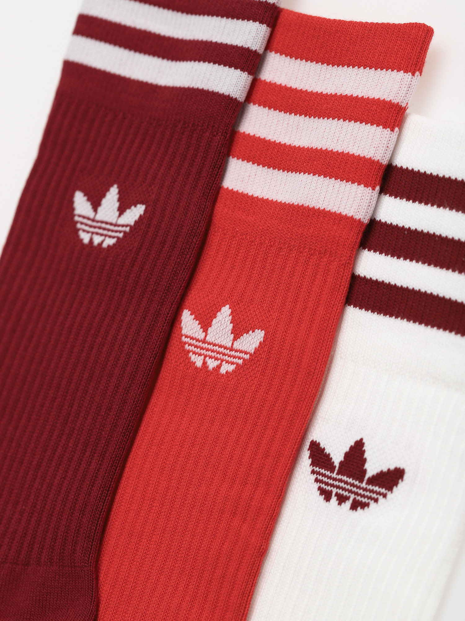 adidas Originals Solid Crew Zokni (white/cburgu/red)