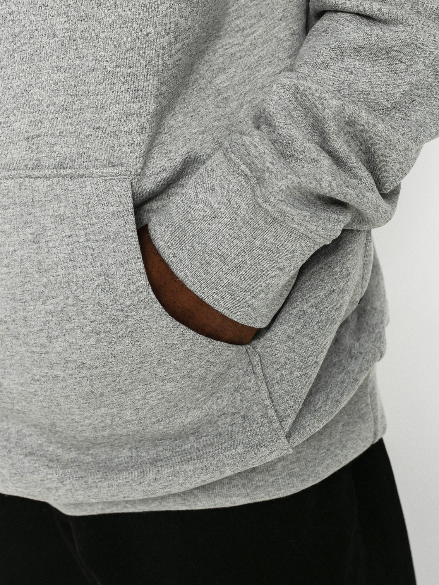 Kapucnis pulóver Vans Classic HD (cement heather/black)