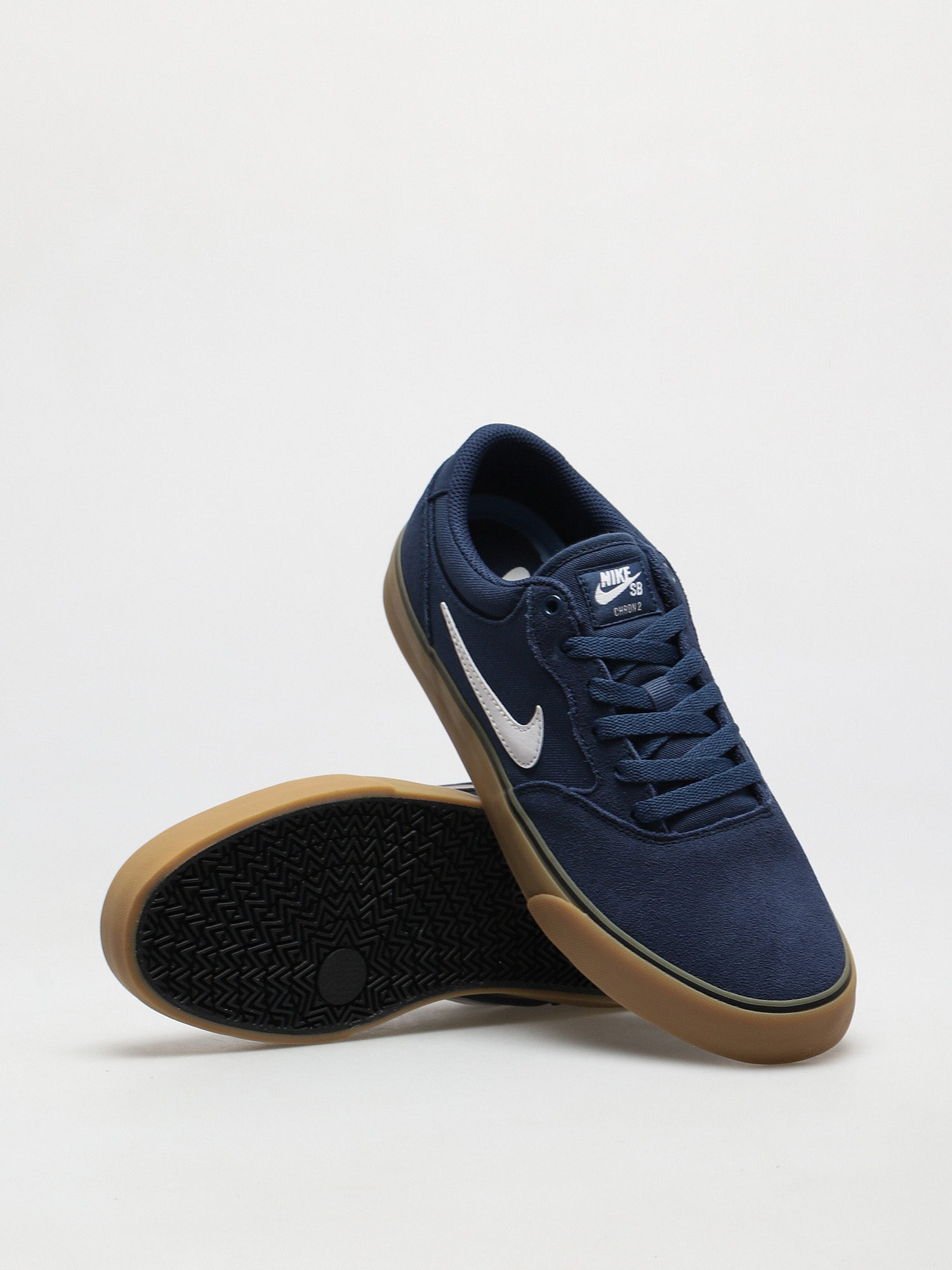 Nike SB Chron 2 Cipők (navy/white navy gum light brown)