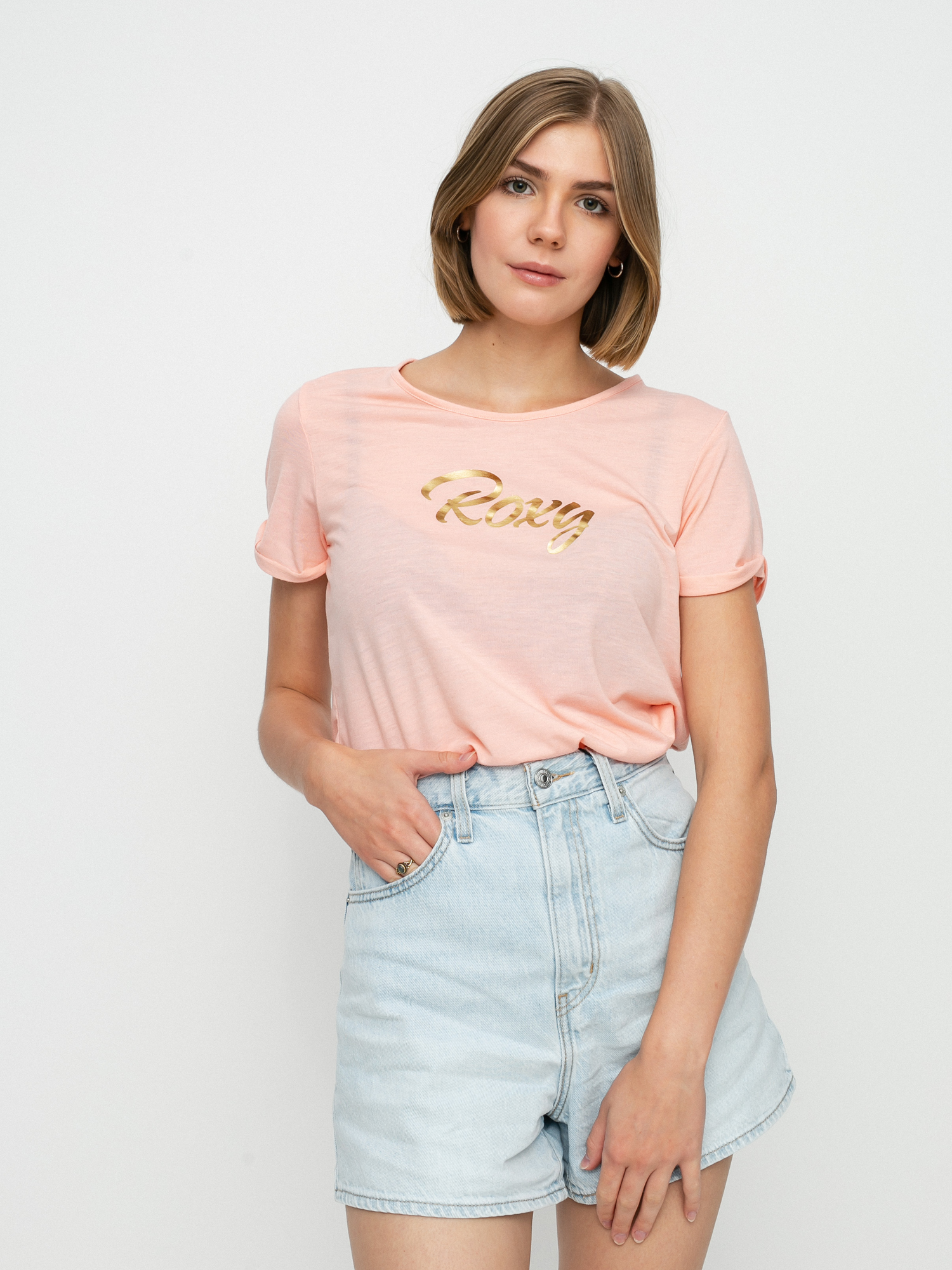 Roxy Call It Dreaming póló Wmn (peach bud)