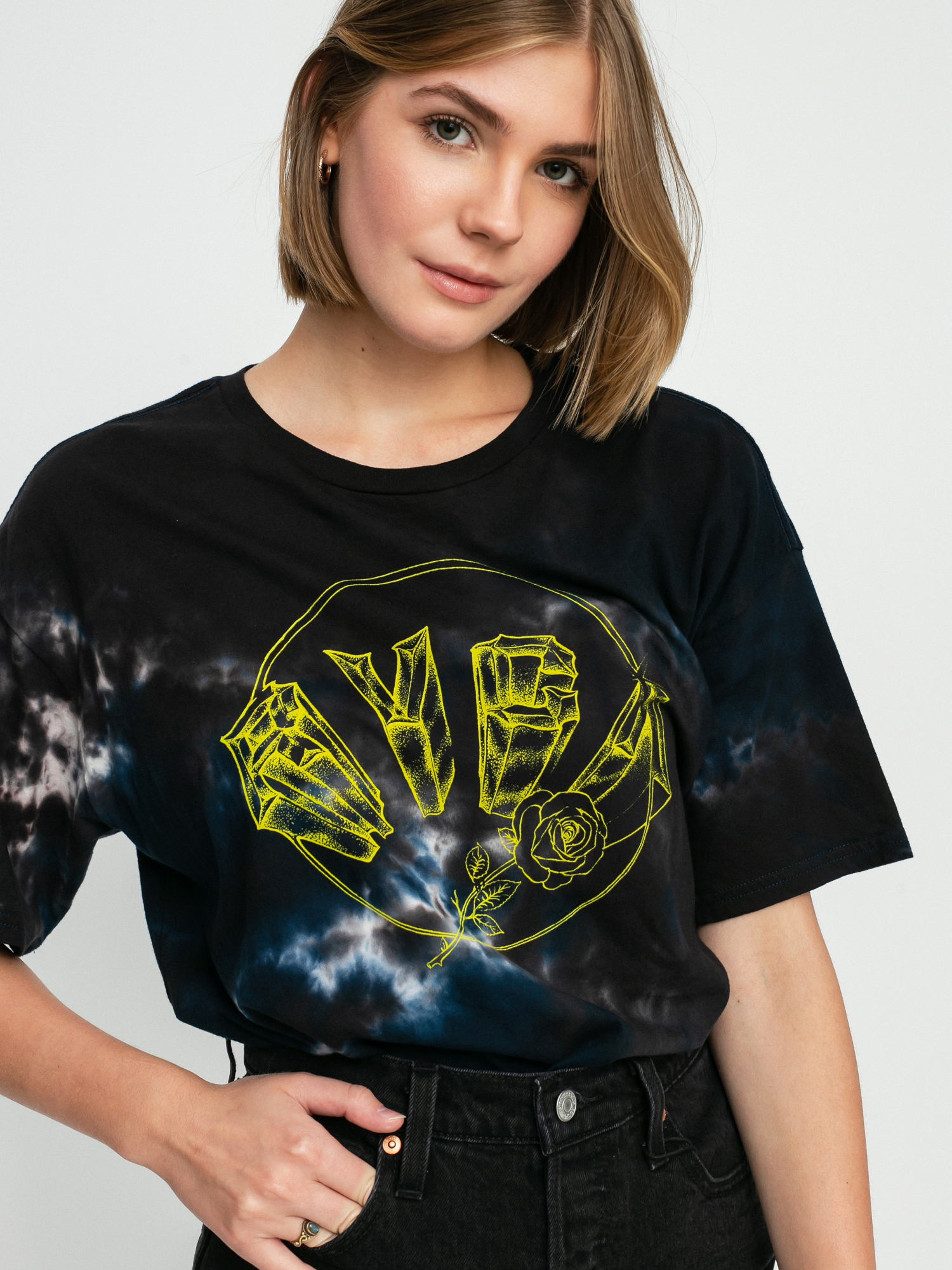 RVCA Chrome Rose póló Wmn (vintage white)