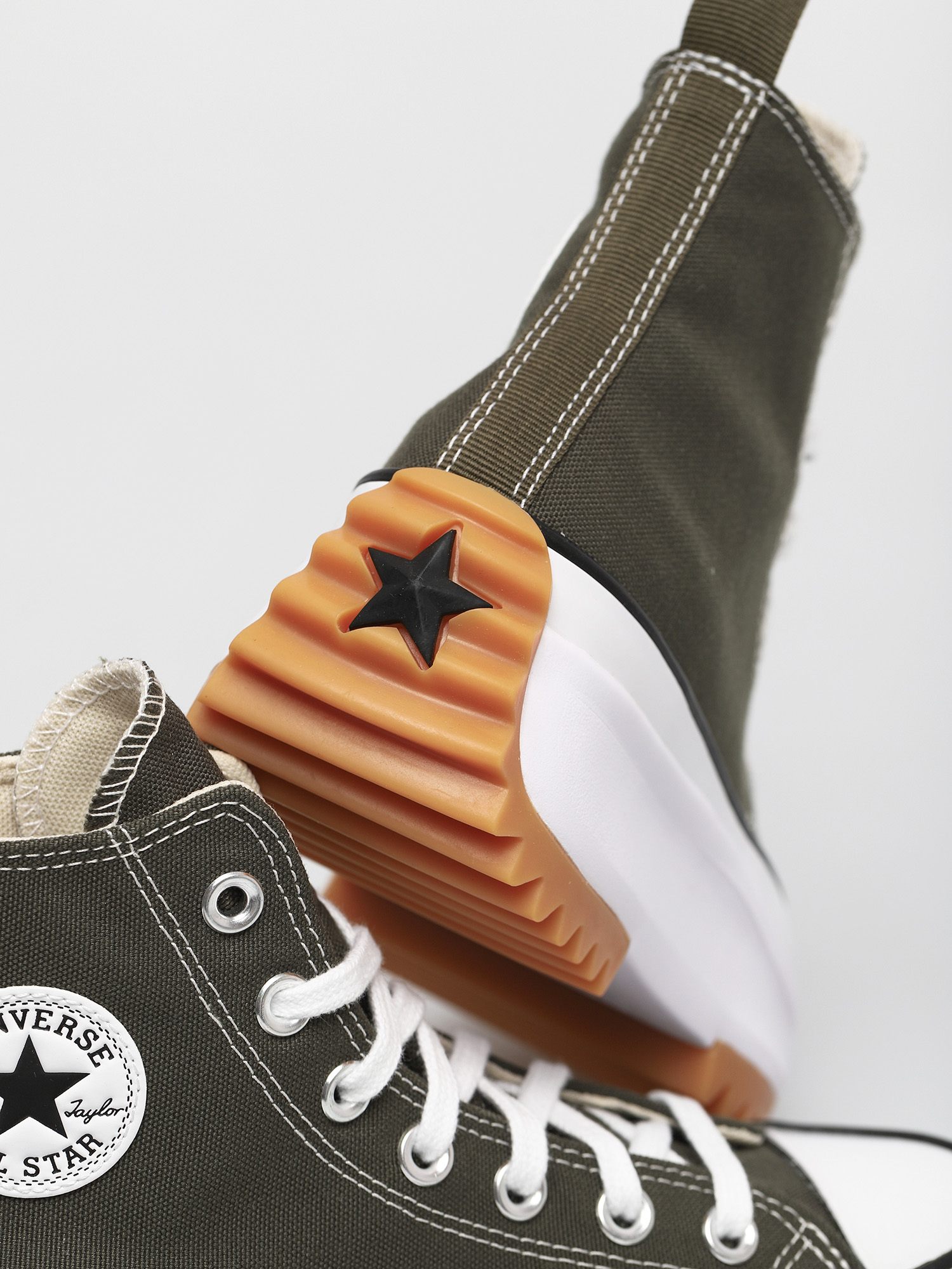 olive high top converse