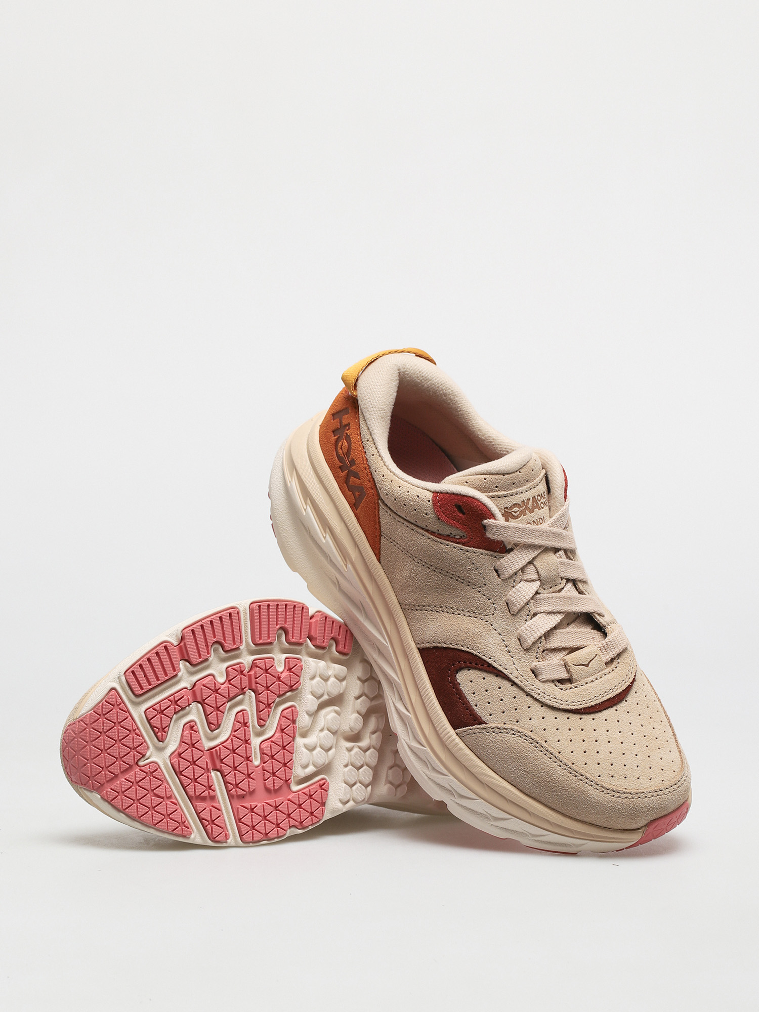 Hoka One One Bondi L Suede Cipők (shifting sand/multi)