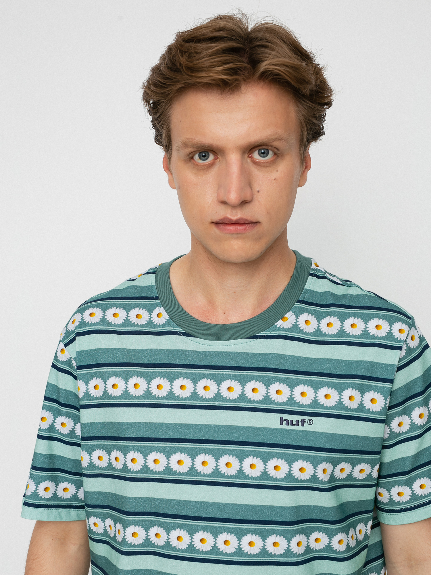 HUF Daisy Stripe Póló (sage)