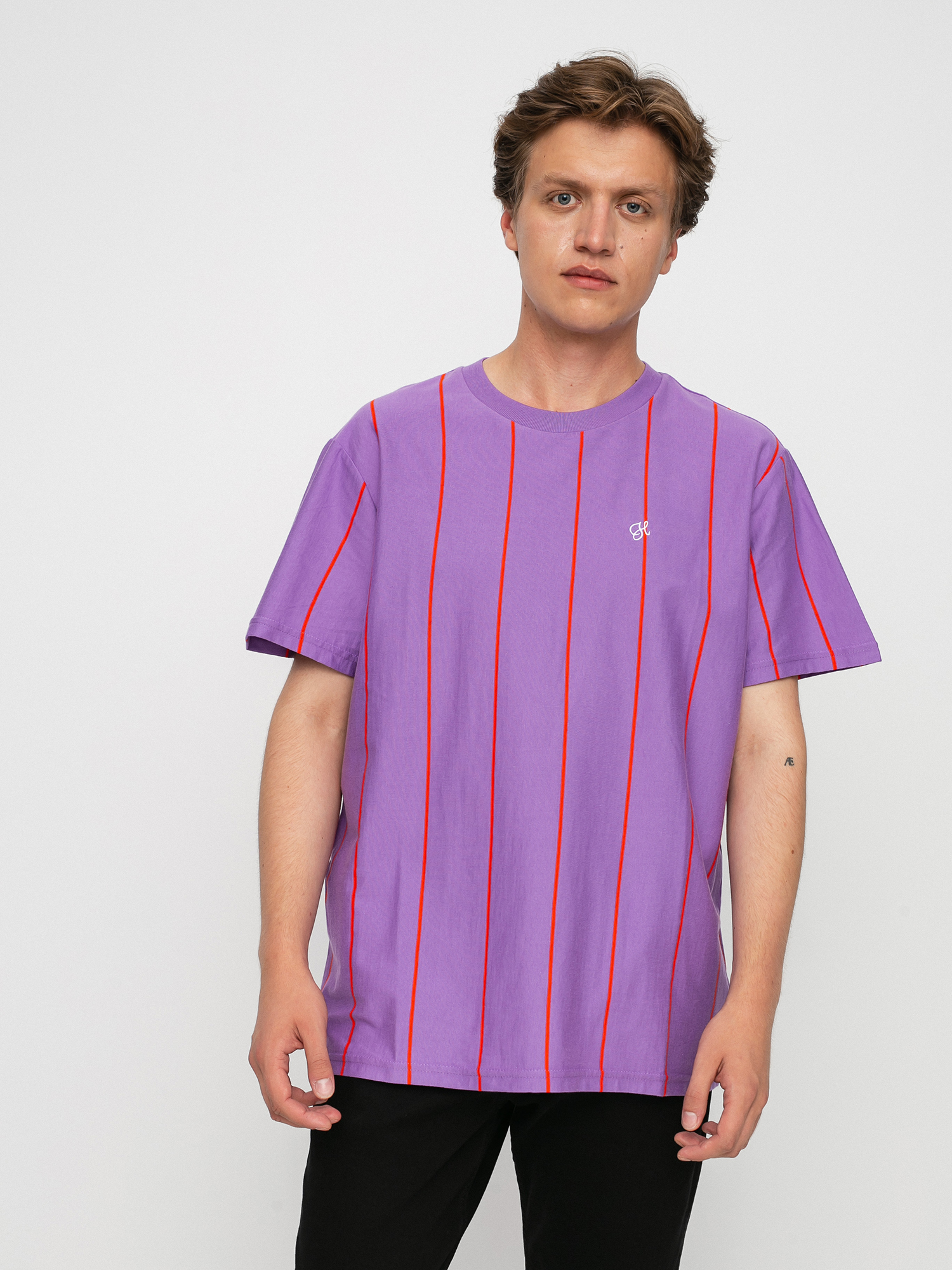 HUF Wesley Stripe Póló (violet)