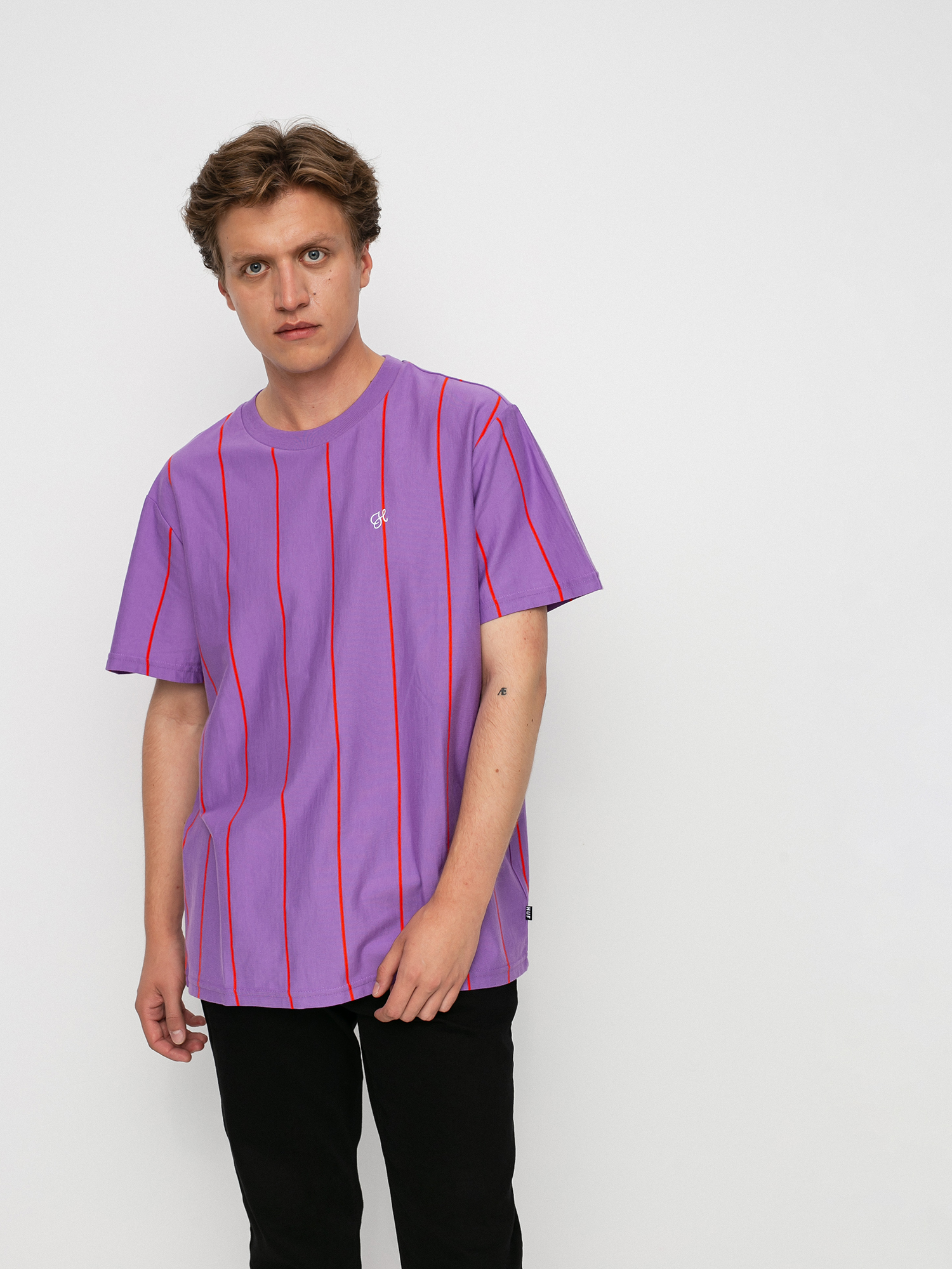 HUF Wesley Stripe Póló (violet)
