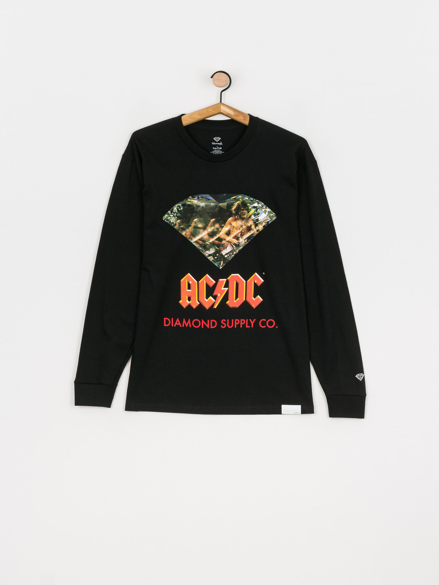 Diamond Supply Co. AC/DC Diamond Hosszú ujjú felső (black)