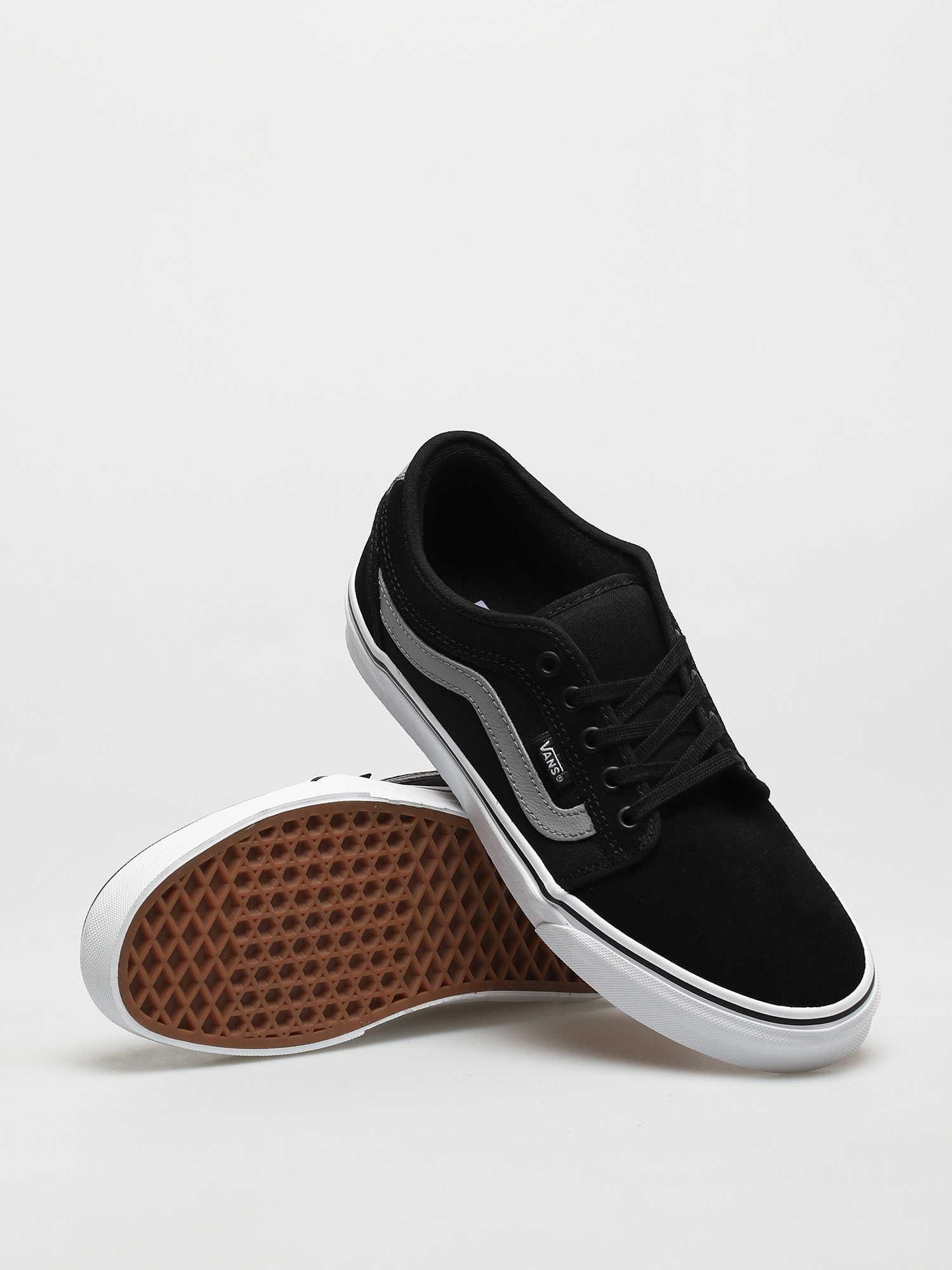 Vans Chukka Low Sidestripe Cipők (black/gray/white)
