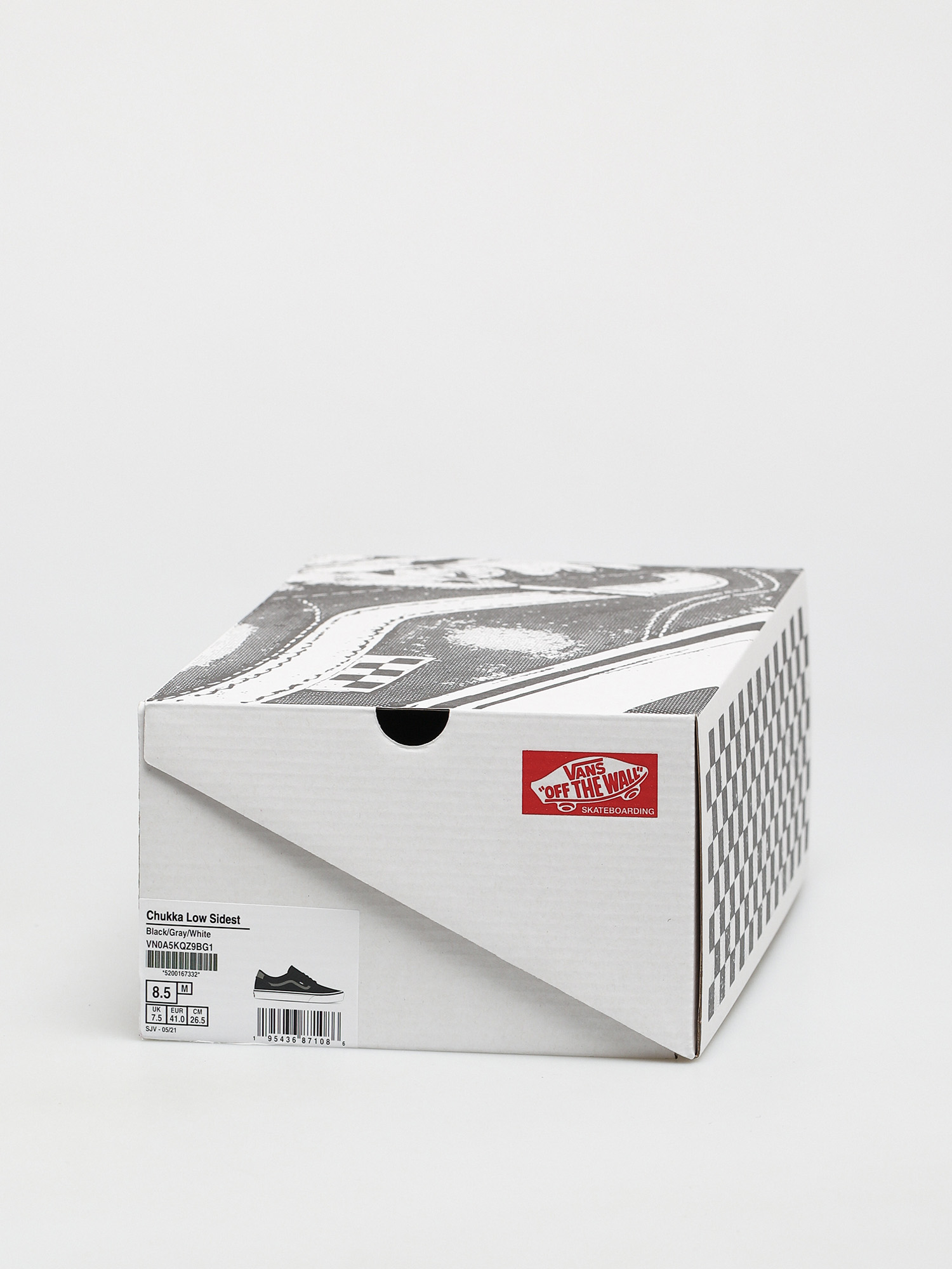 Vans Chukka Low Sidestripe Cipők (black/gray/white)