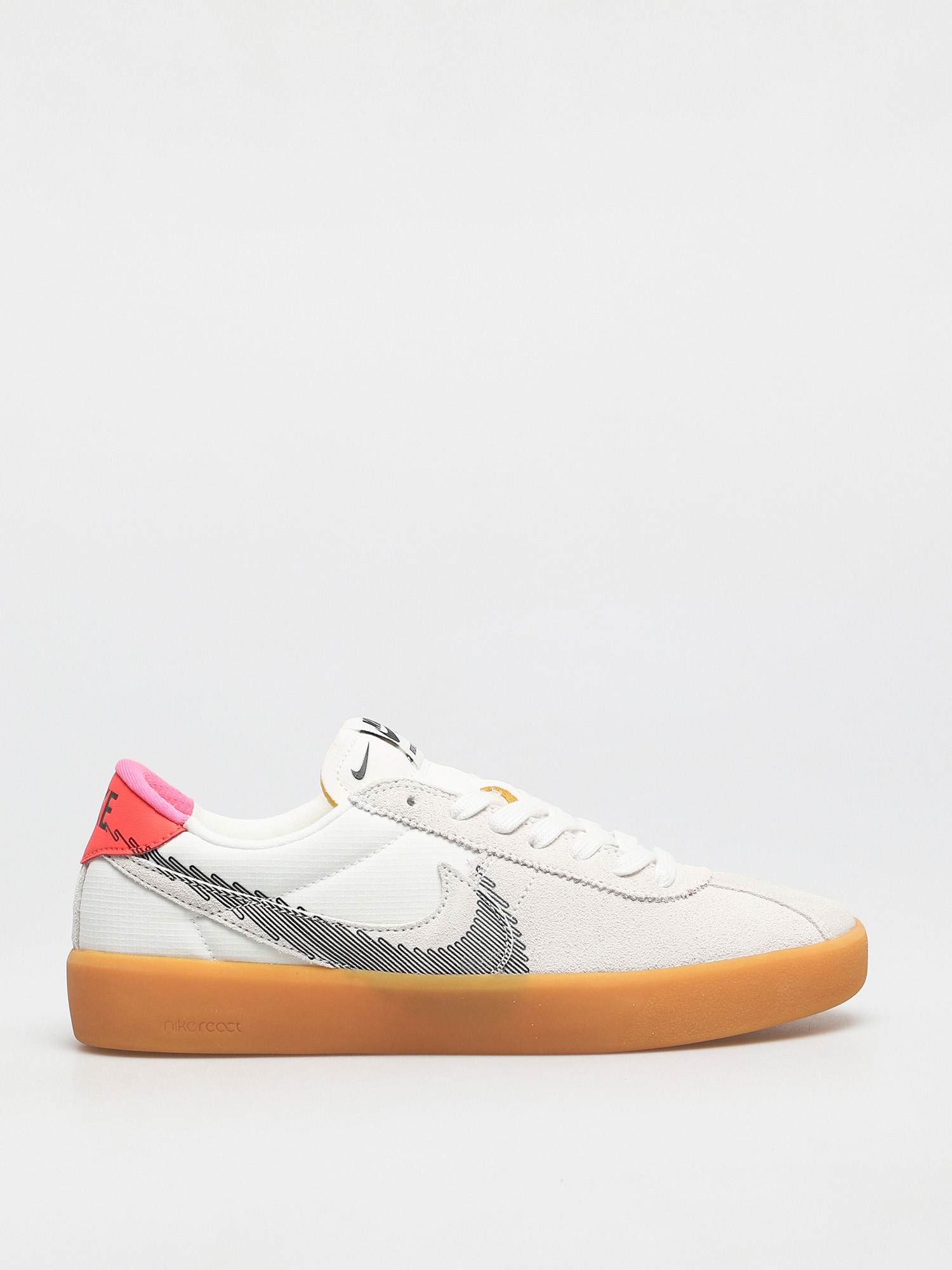 Nike SB Bruin React T Cipők (summit white/black bright crimson)