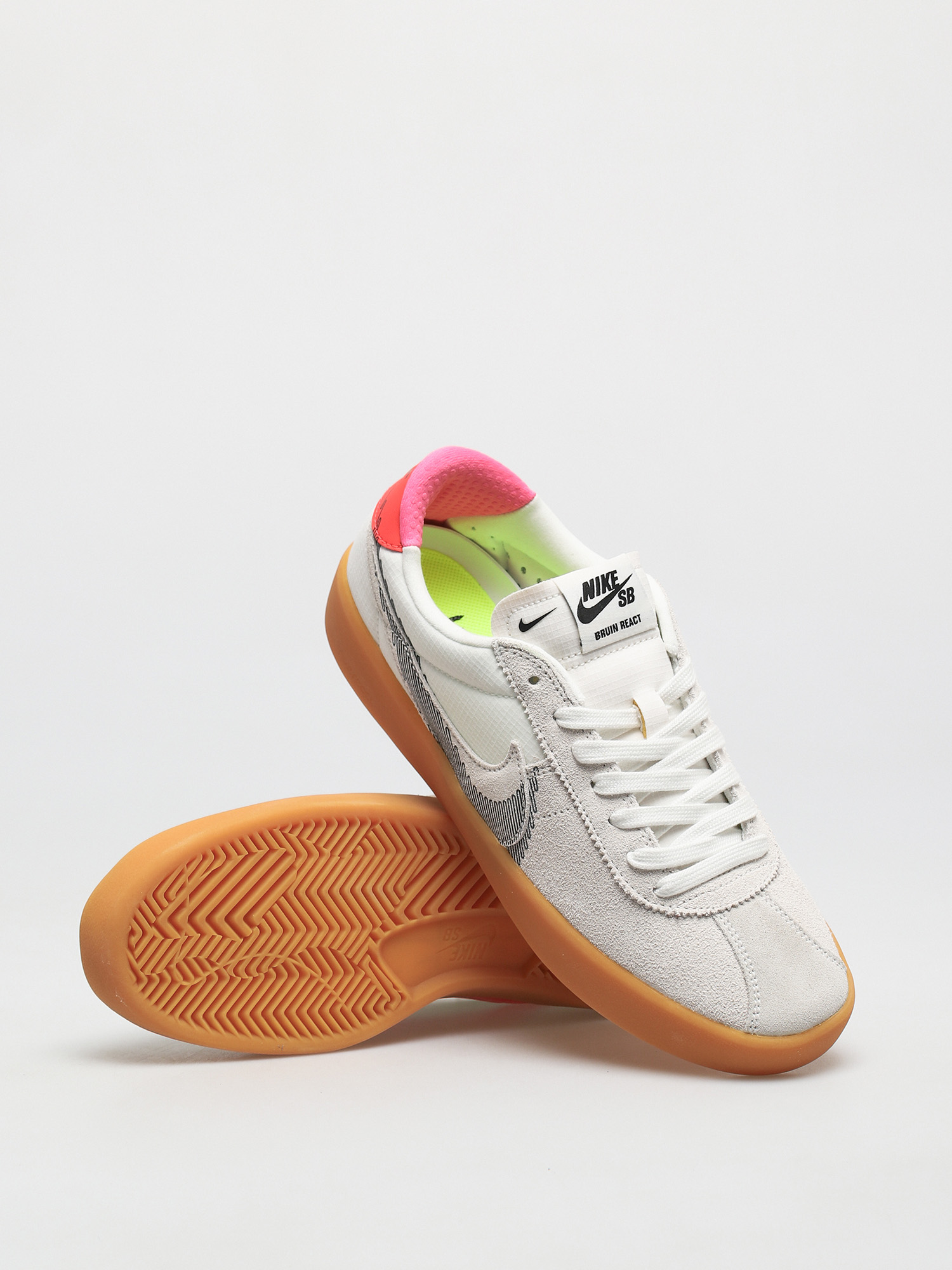 Nike SB Bruin React T Cipők (summit white/black bright crimson)