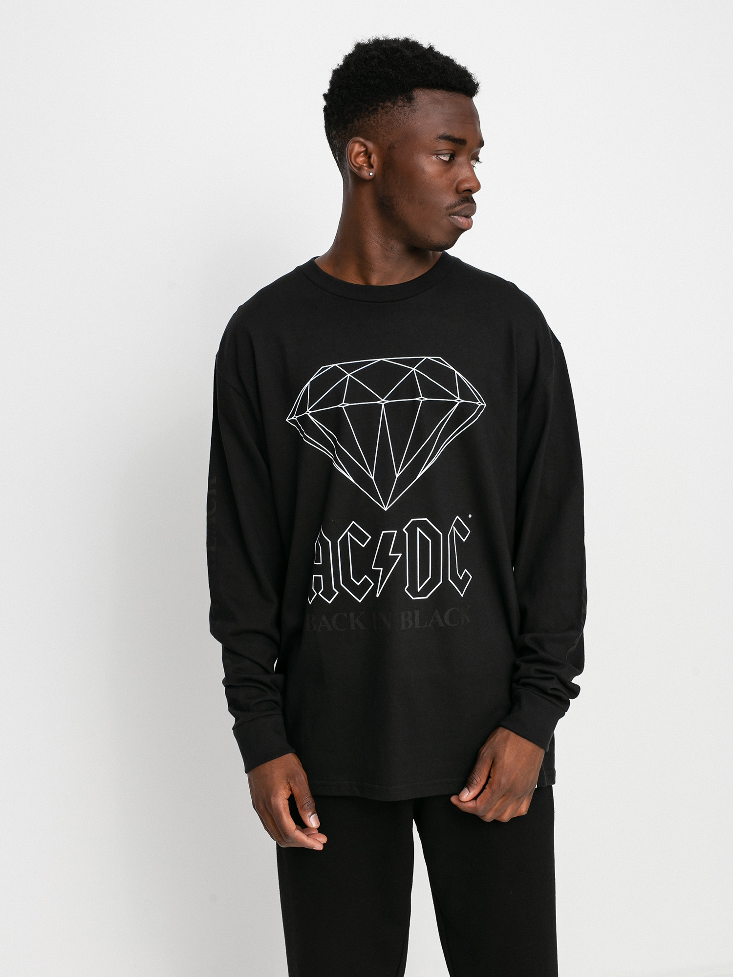 Diamond Supply Co. Back In Black Hosszú ujjú felső (black)