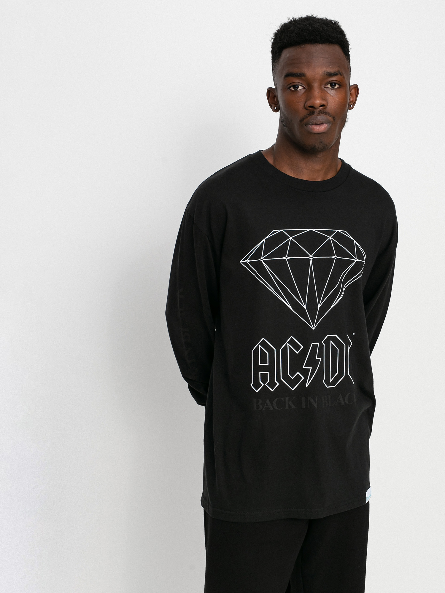 Diamond Supply Co. Back In Black Hosszú ujjú felső (black)