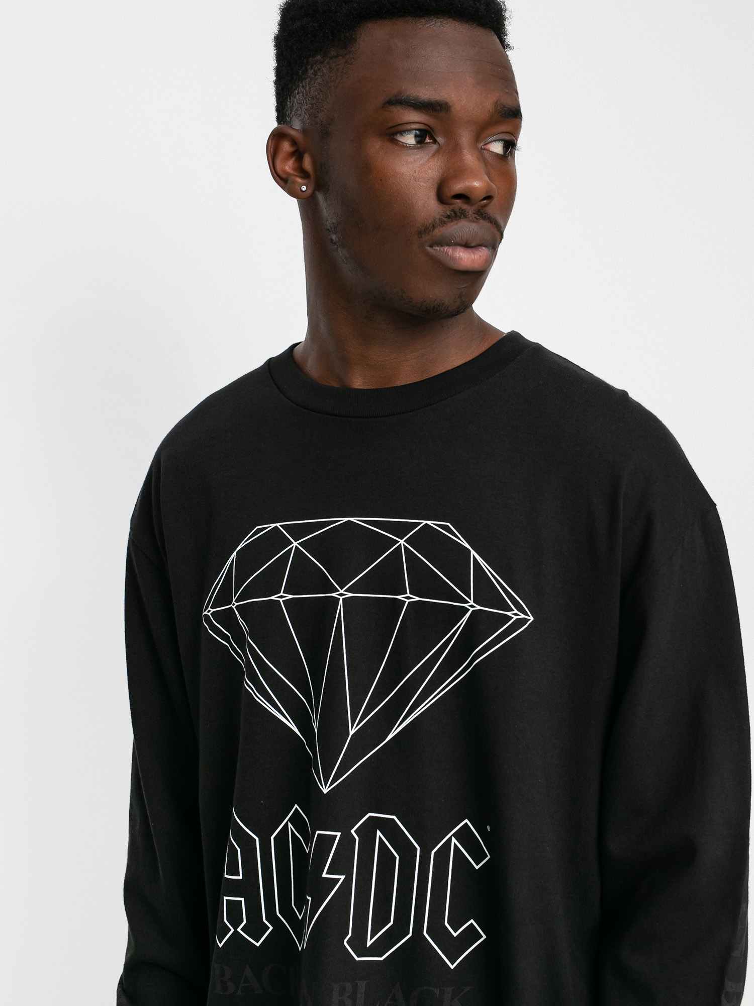 Diamond Supply Co. Back In Black Hosszú ujjú felső (black)