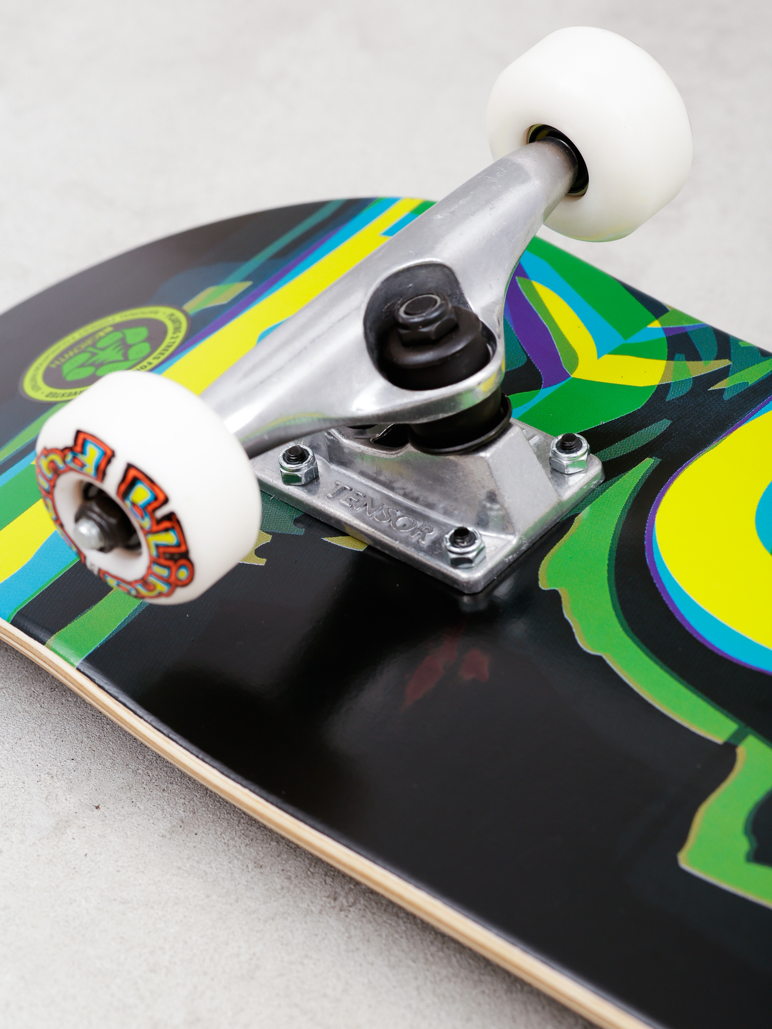 Blind Logo Glitch Komplett gördeszka (green/yellow)