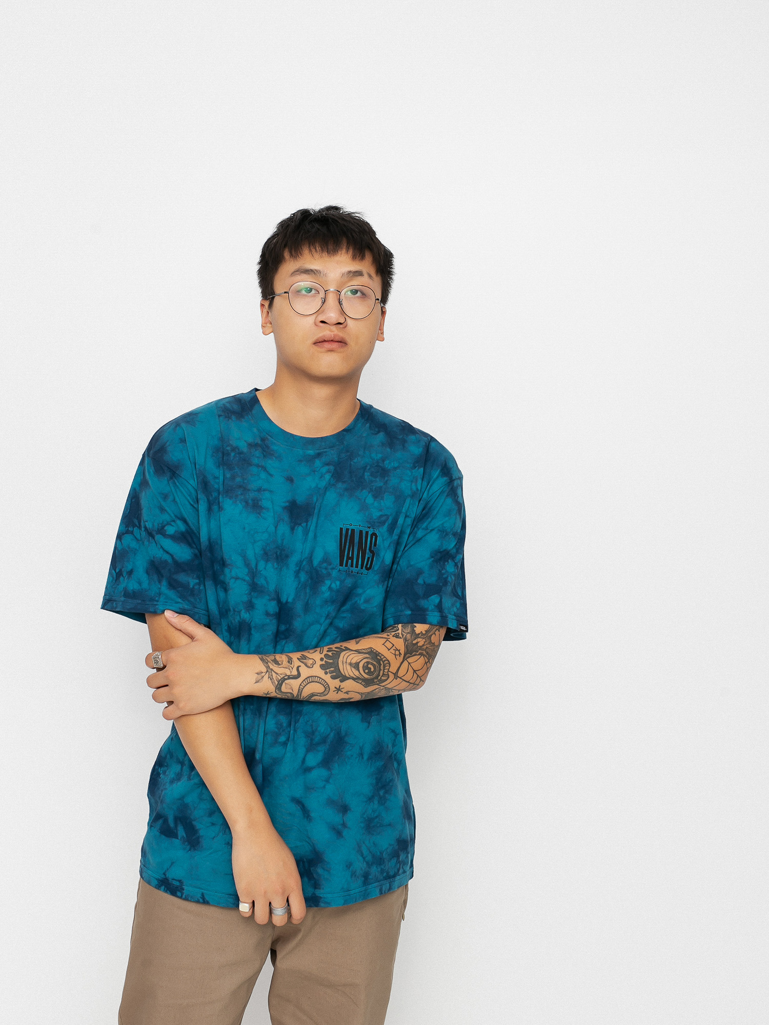 Vans Tall Type Tie Dye póló (blue coral/tie dye)