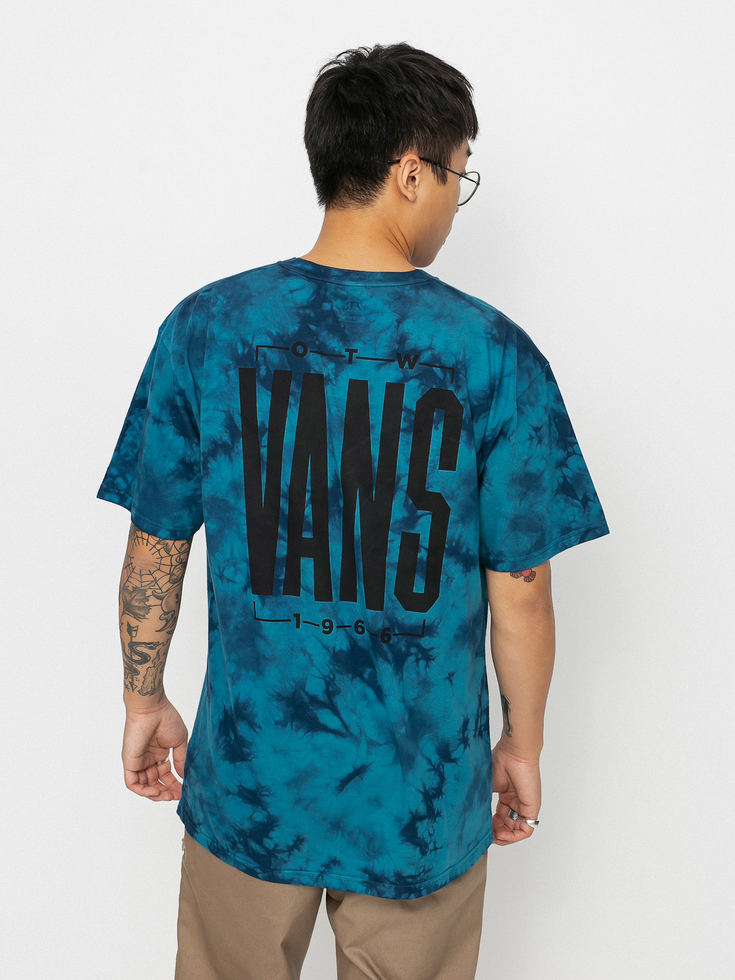 Vans Tall Type Tie Dye póló (blue coral/tie dye)