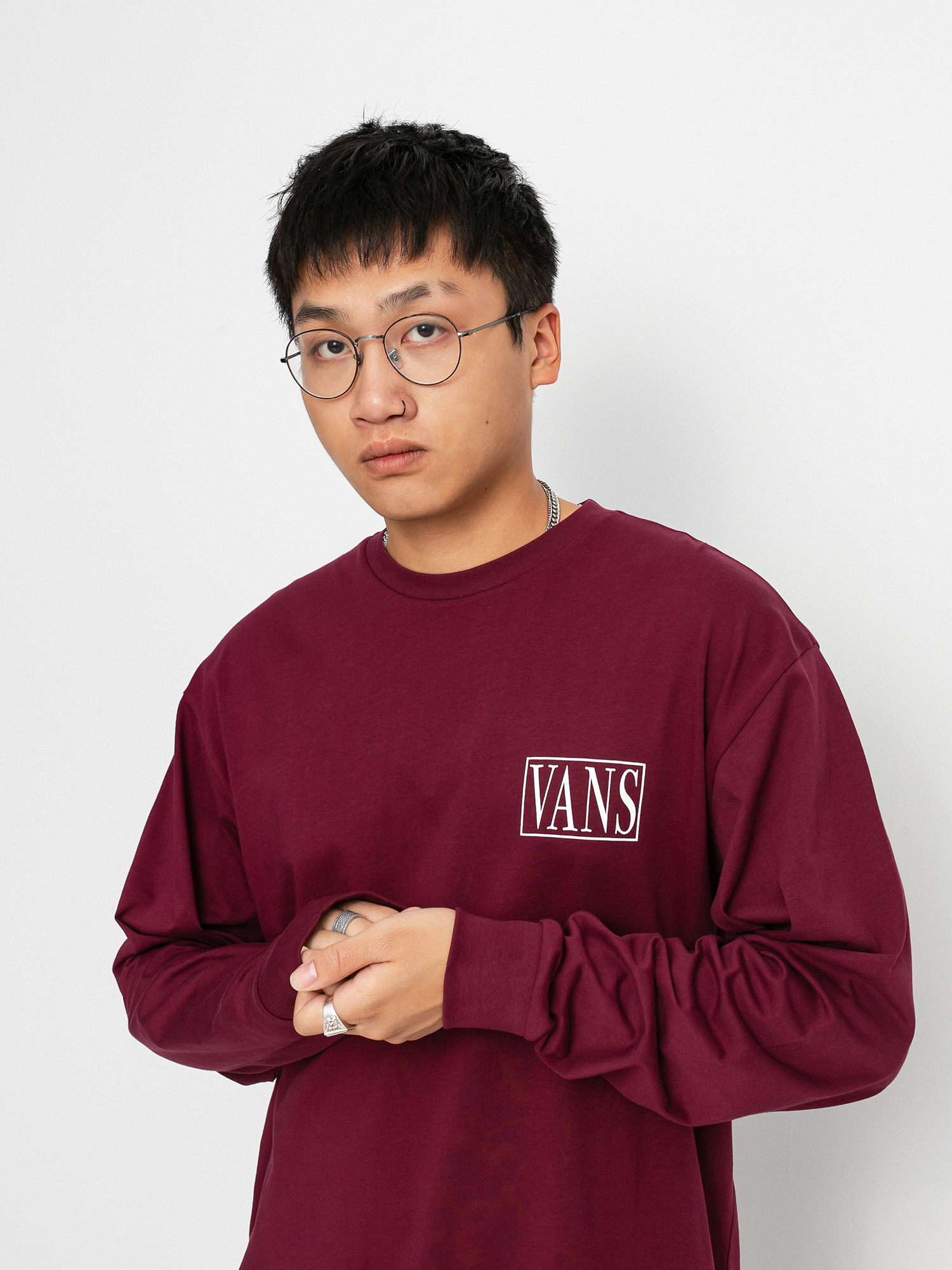 Vans Rose Box Hosszú ujjú felső (burgundy)