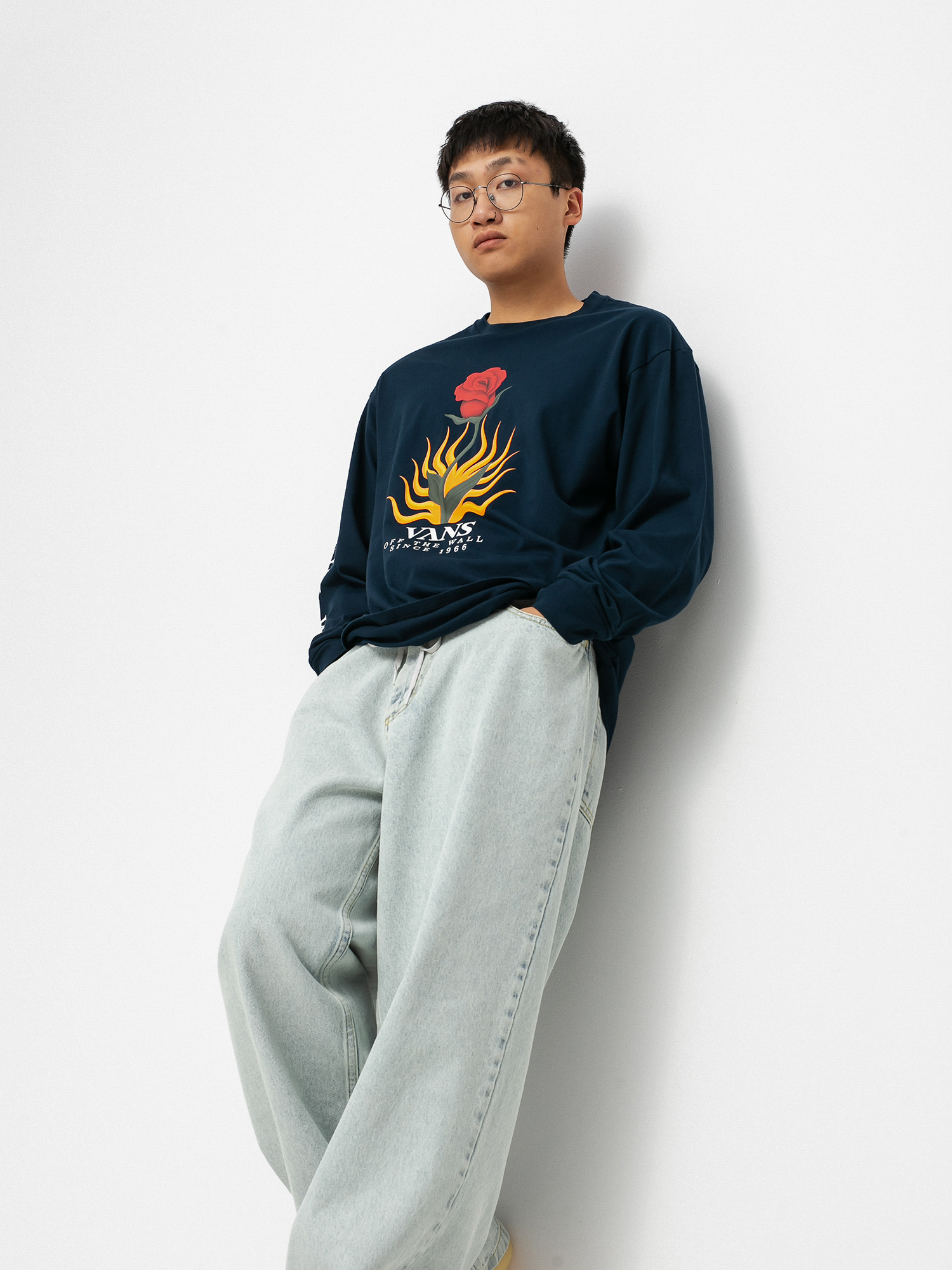 Vans Flores Hosszú ujjú felső (navy)