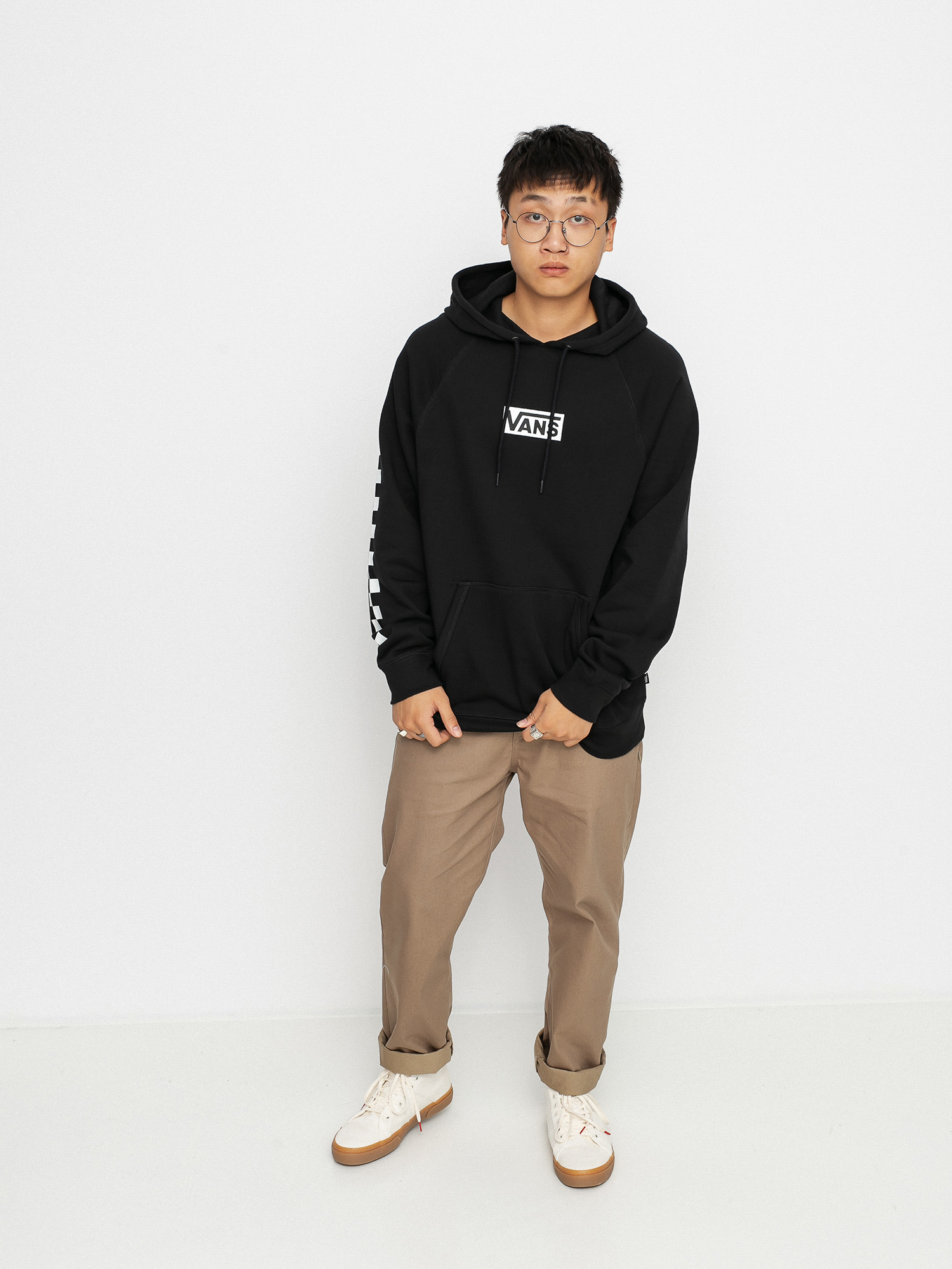 Vans Versa Standard HD Kapucnis pulóver (black/checkerboard)