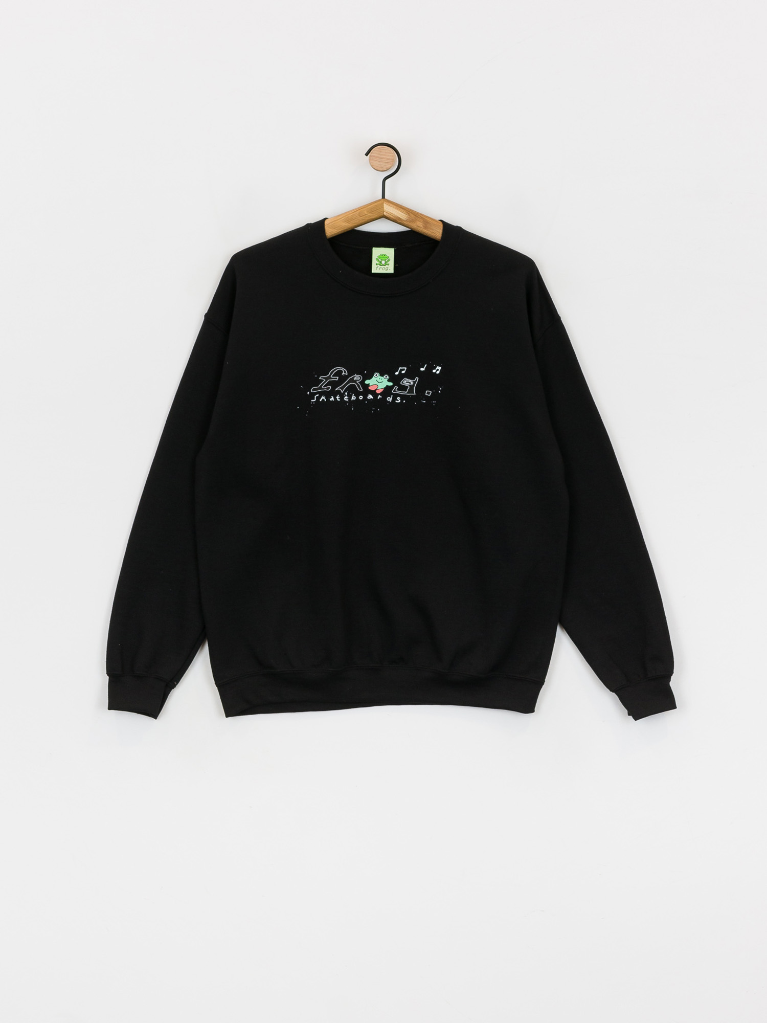 Frog Skateboards Happy Frog Pulóver (black)