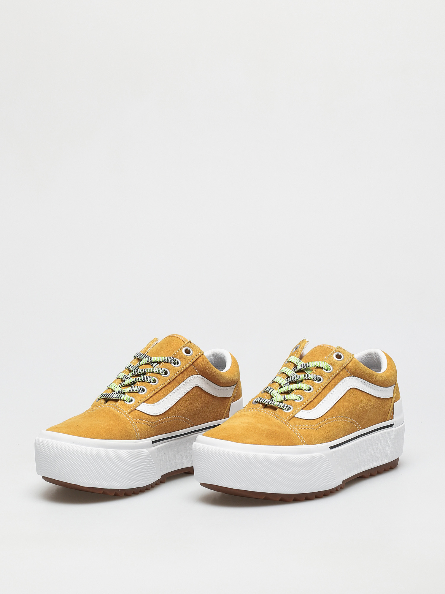 Vans Old Skool Stacked Cipők (multi lace/gldnylw/trwht)