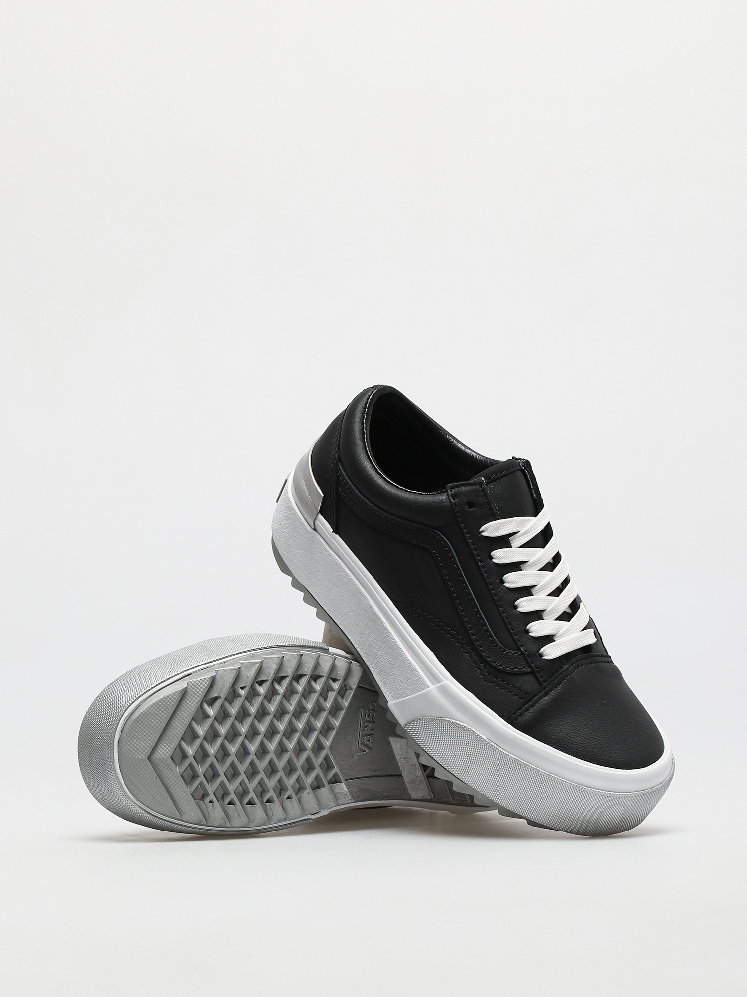 Vans Old Skool Stacked Cipők (shiny/black/true white)