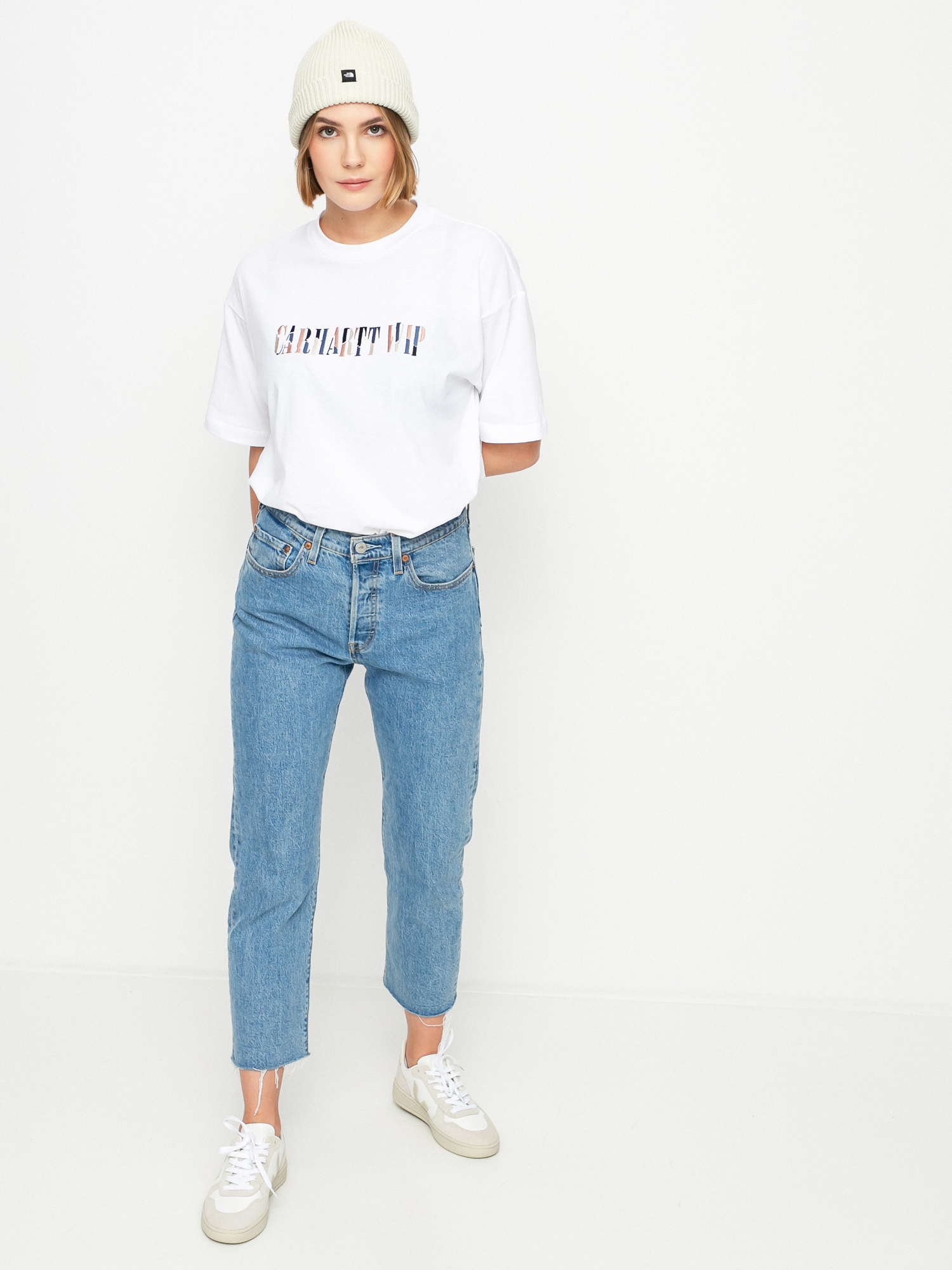 Carhartt WIP Jagged Script póló Wmn (white)