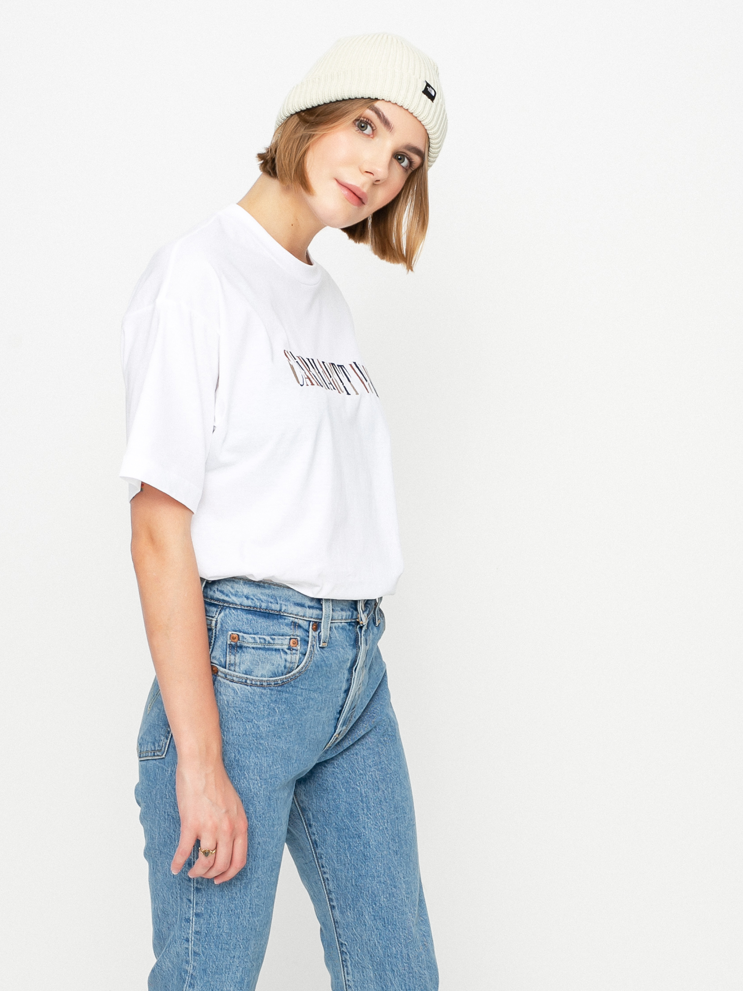 Carhartt WIP Jagged Script póló Wmn (white)