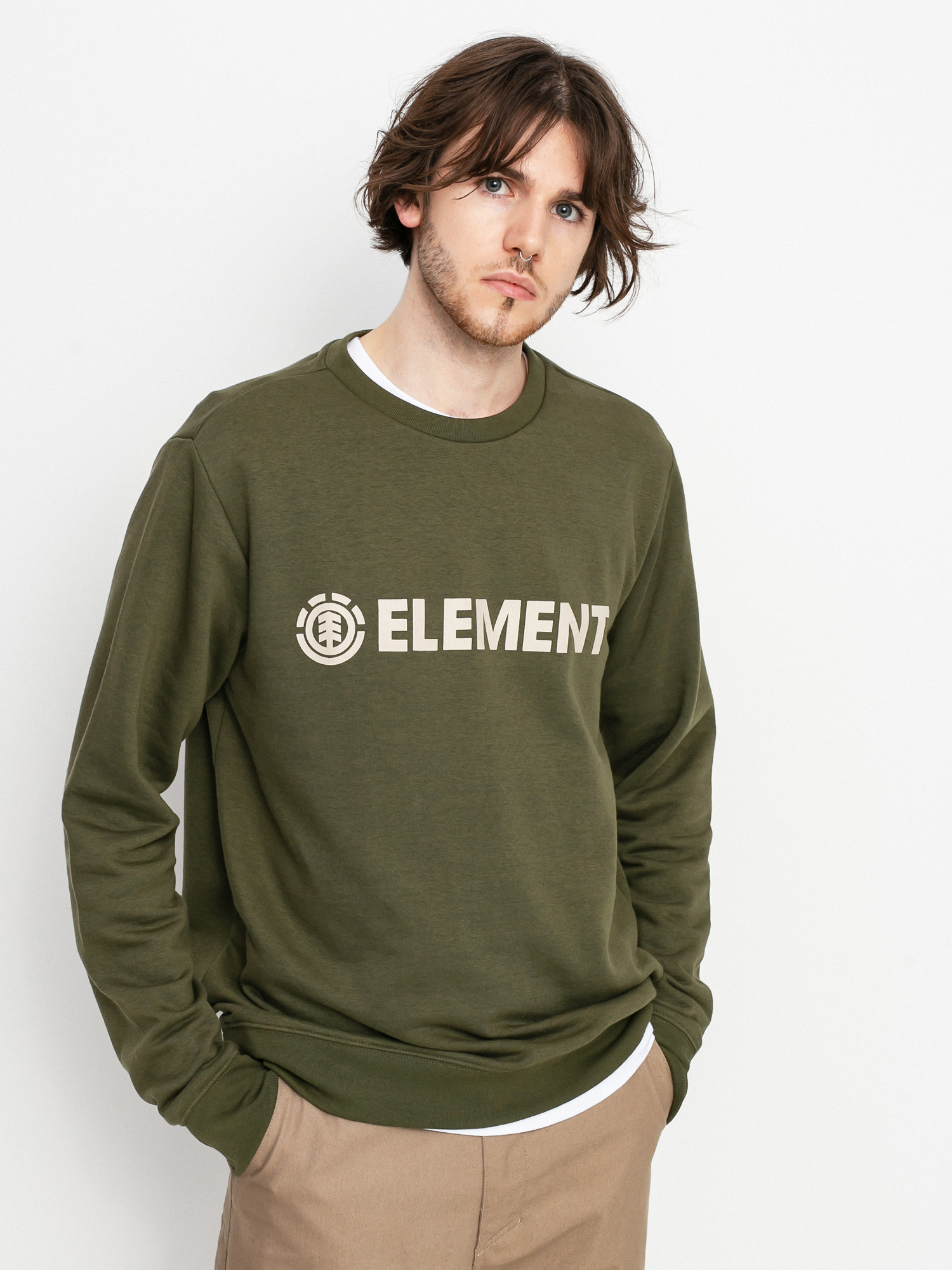 Element Blazin Crew Pulóver (army)