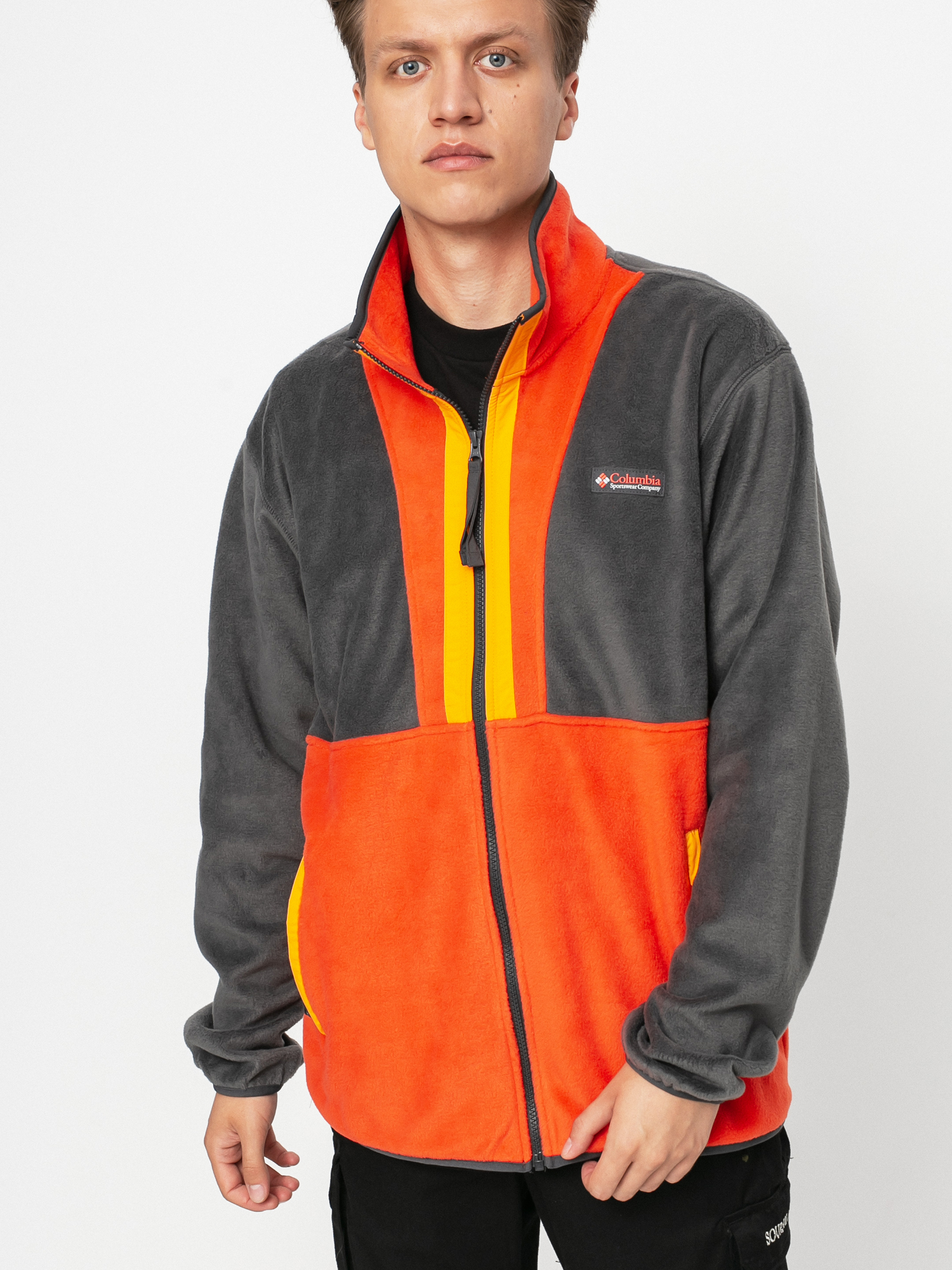 Férfi Columbia Back Bowl Polár pulóver (red quartz/shark)