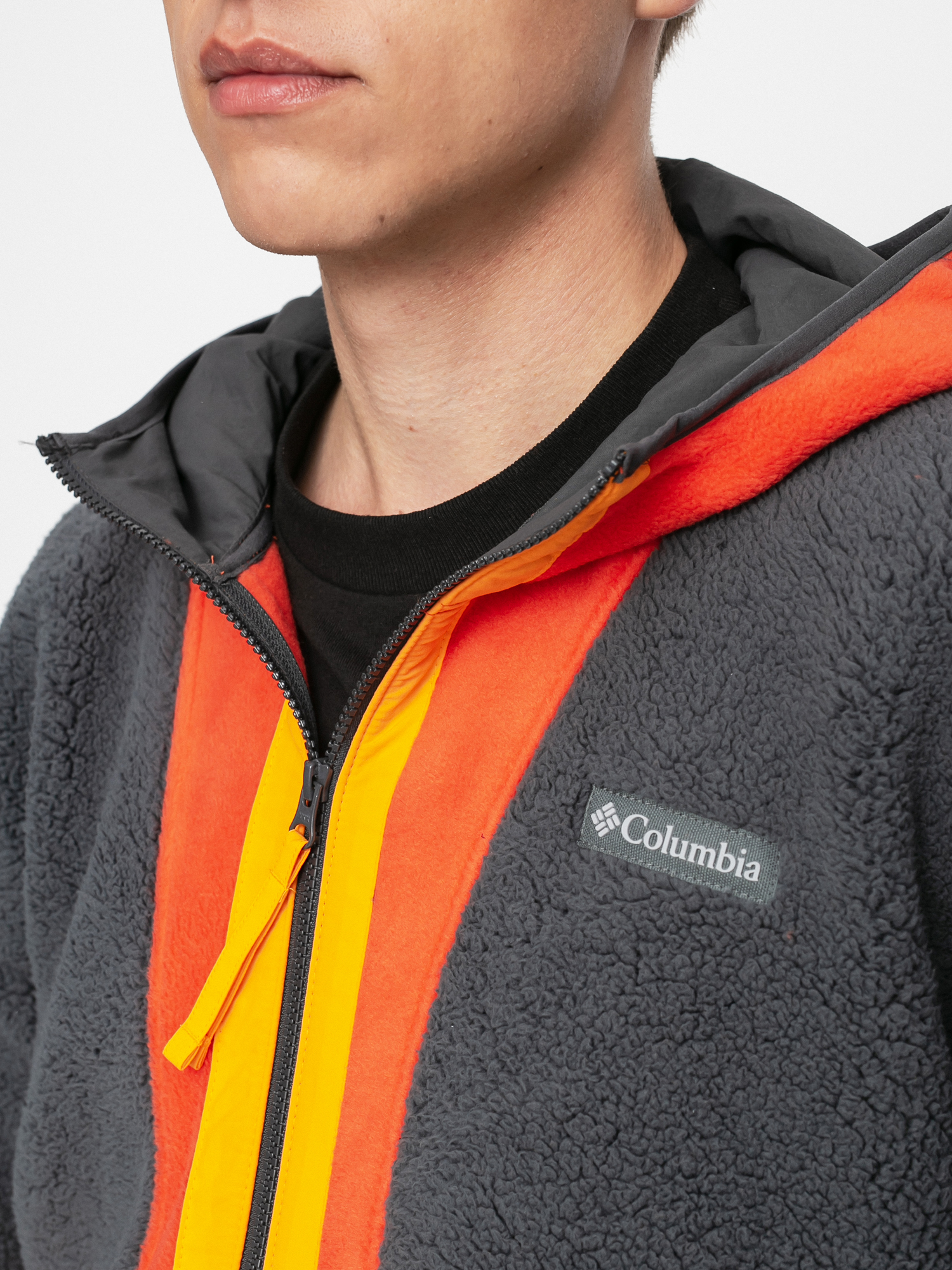 Férfi Columbia Backbowl Sherpa Polár pulóver (red quartz/shark)