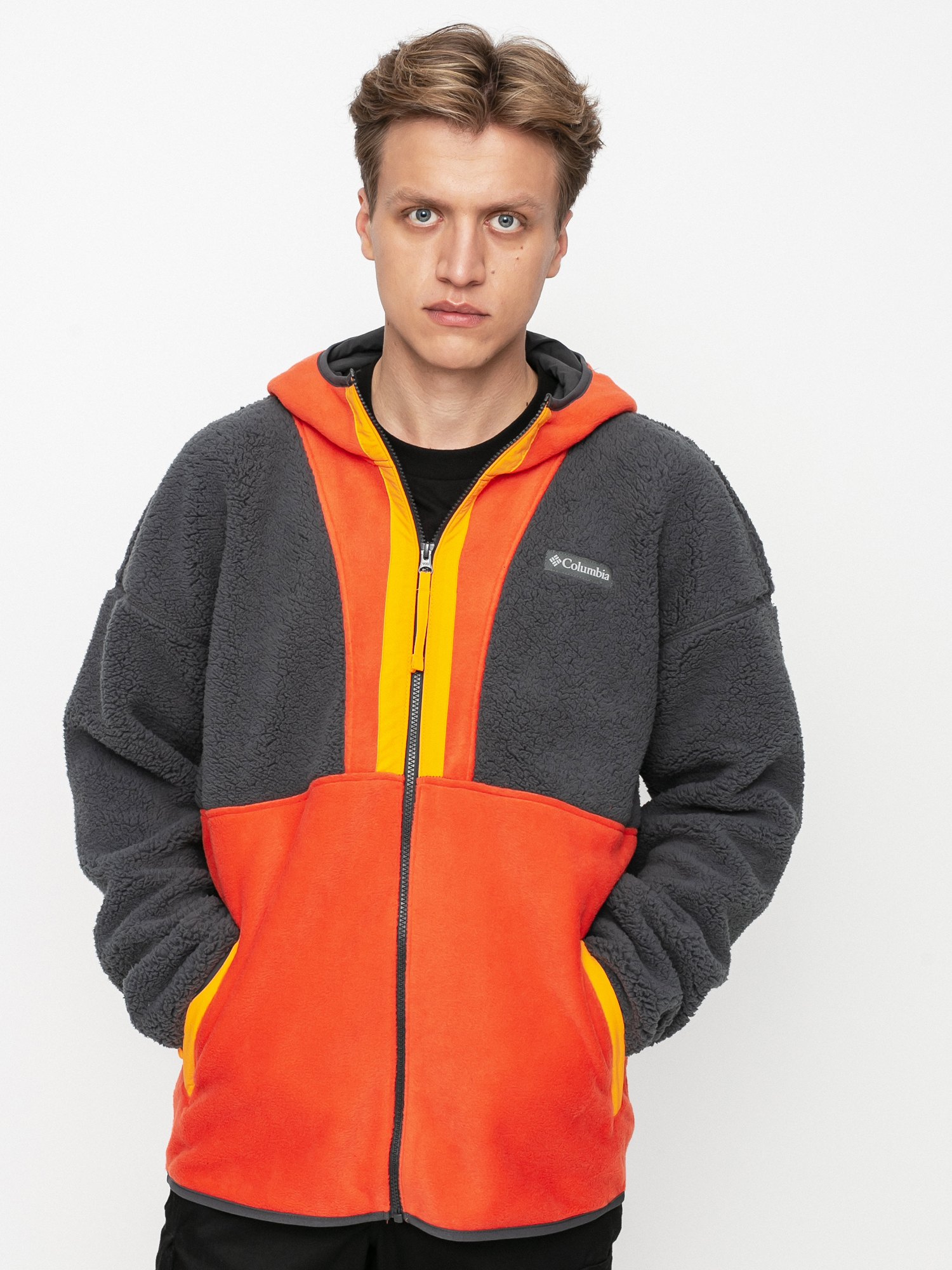 Férfi Columbia Backbowl Sherpa Polár pulóver (red quartz/shark)