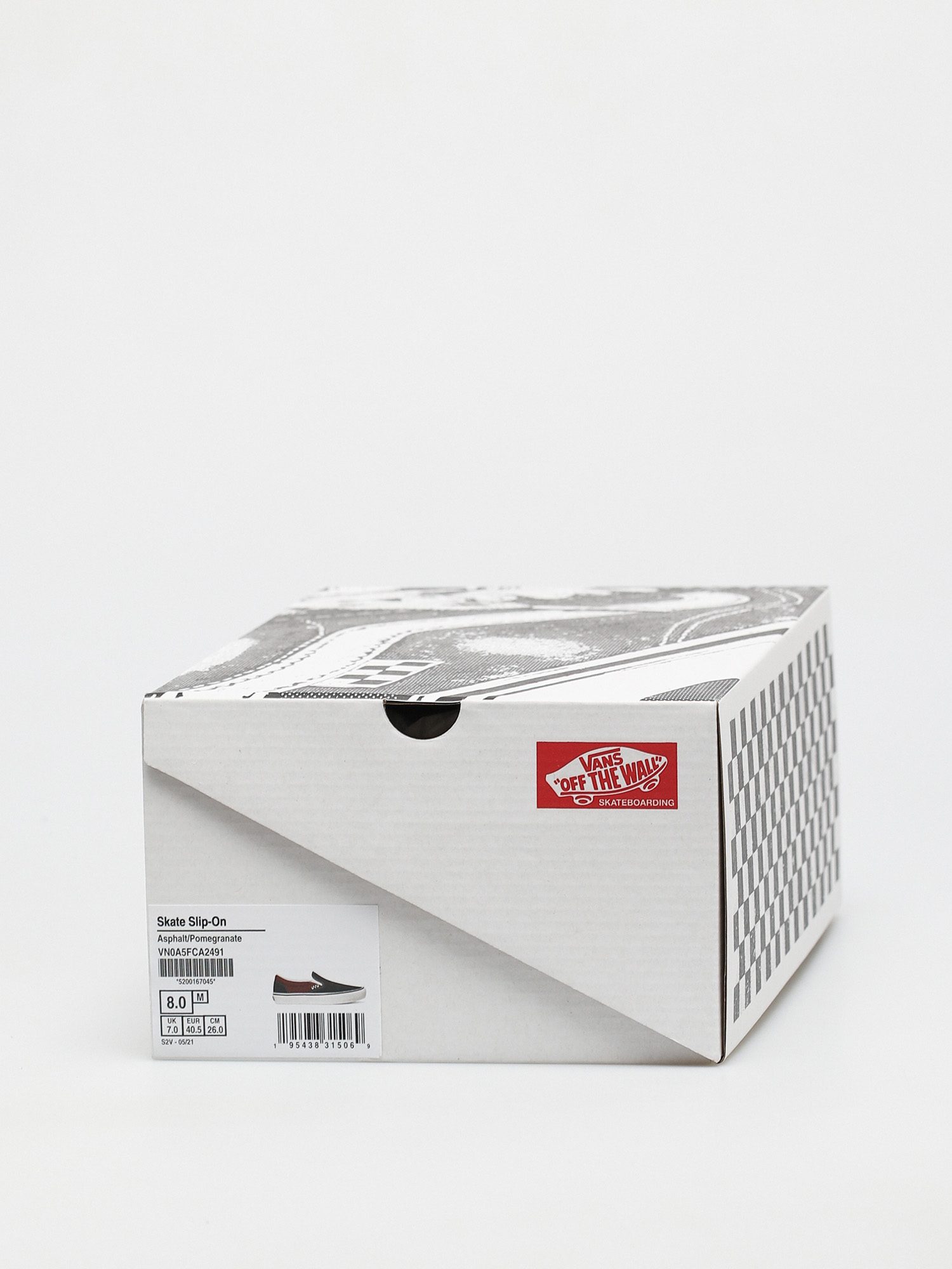 Vans Skate Slip On Cipők (asphalt/pomegranate)