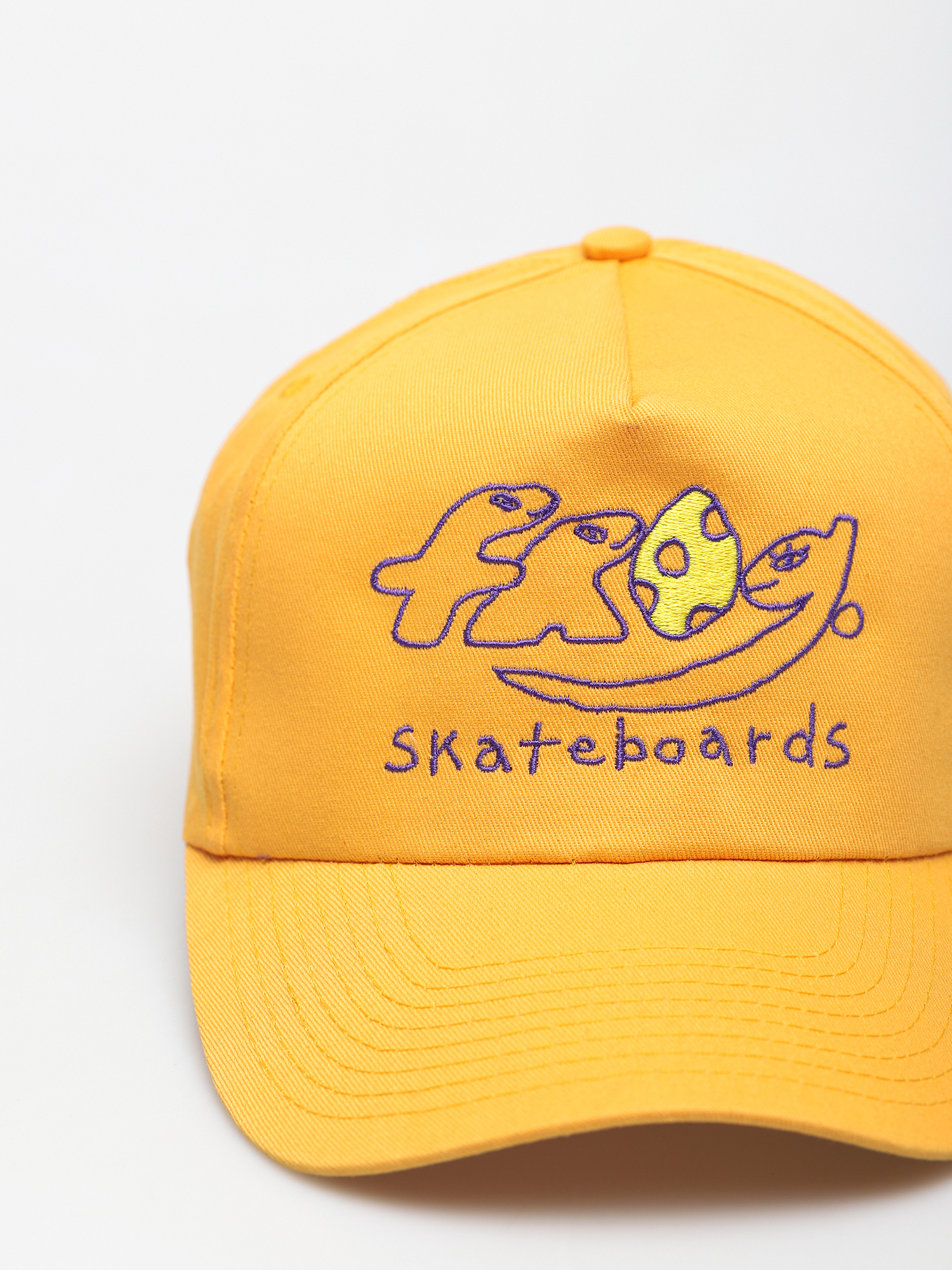 Frog Skateboards Dino Logo 5 Panel Baseball sapka (yellow)