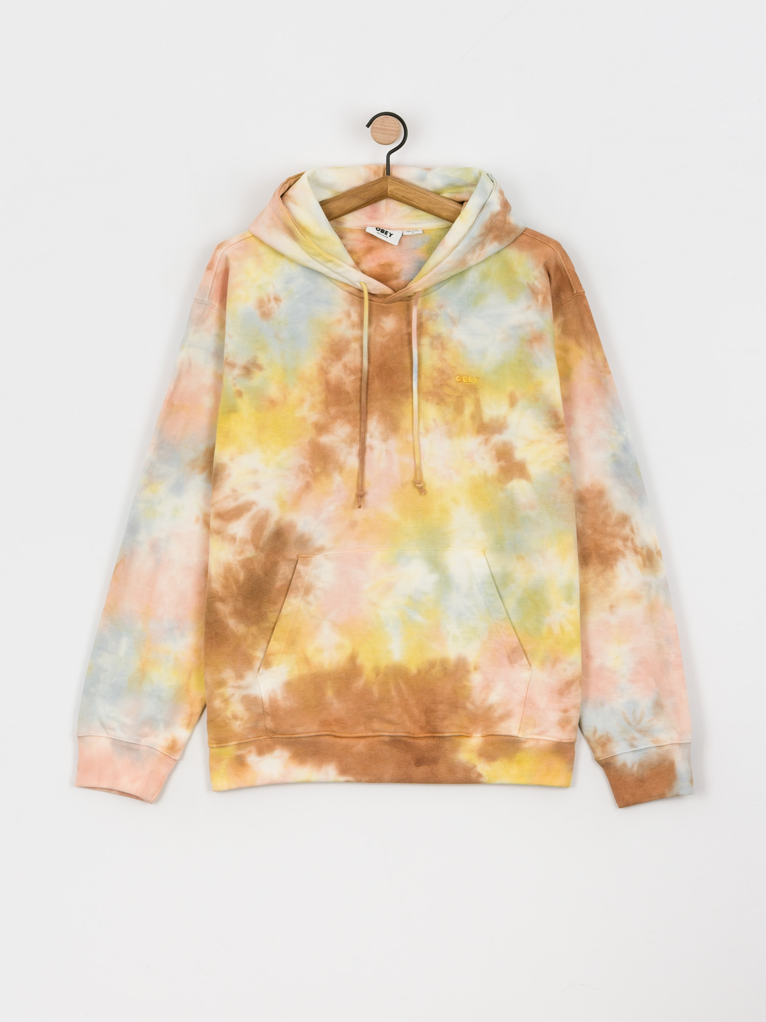 OBEY Mini Bold Recycled Tie Dye HD Kapucnis pulóver (toffee multi)