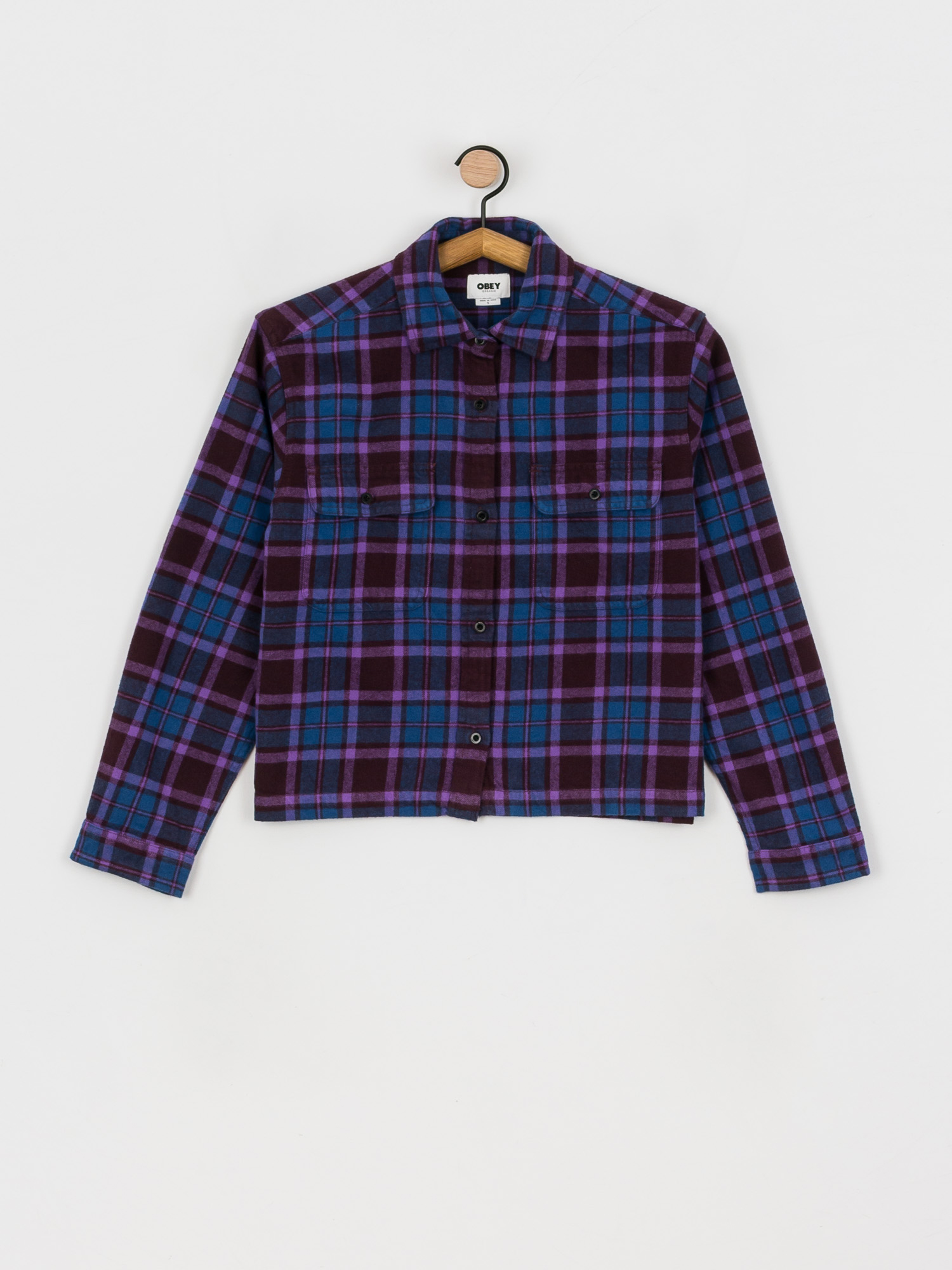 OBEY Camille Flannel Ing Wmn (brown multi)