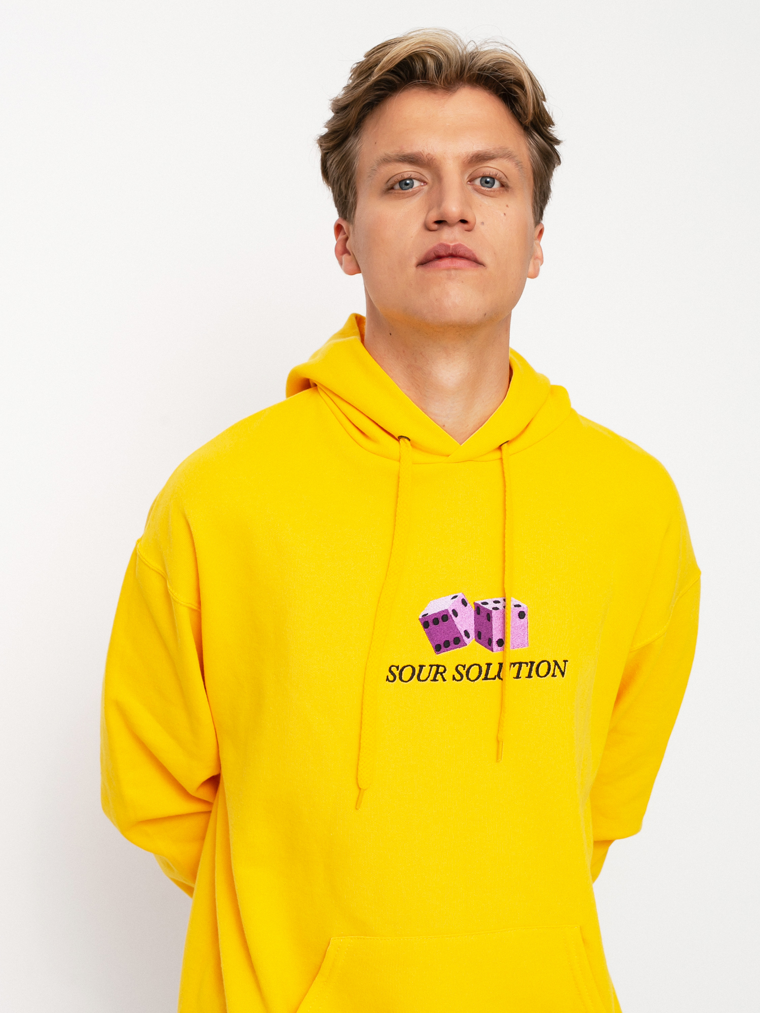 Sour Solution Dice HD Kapucnis pulóver (yellow)