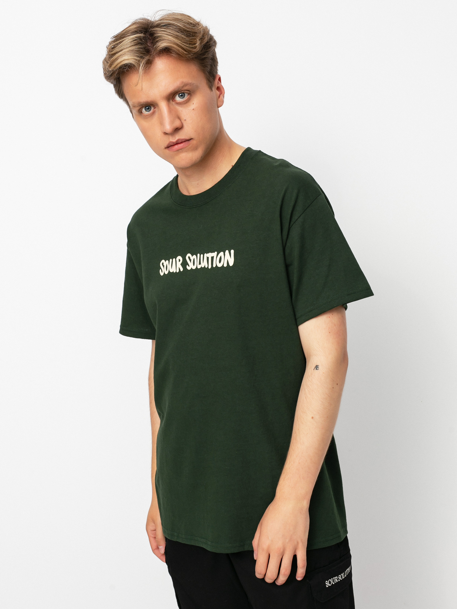 Sour Solution Doodle póló (forest green)