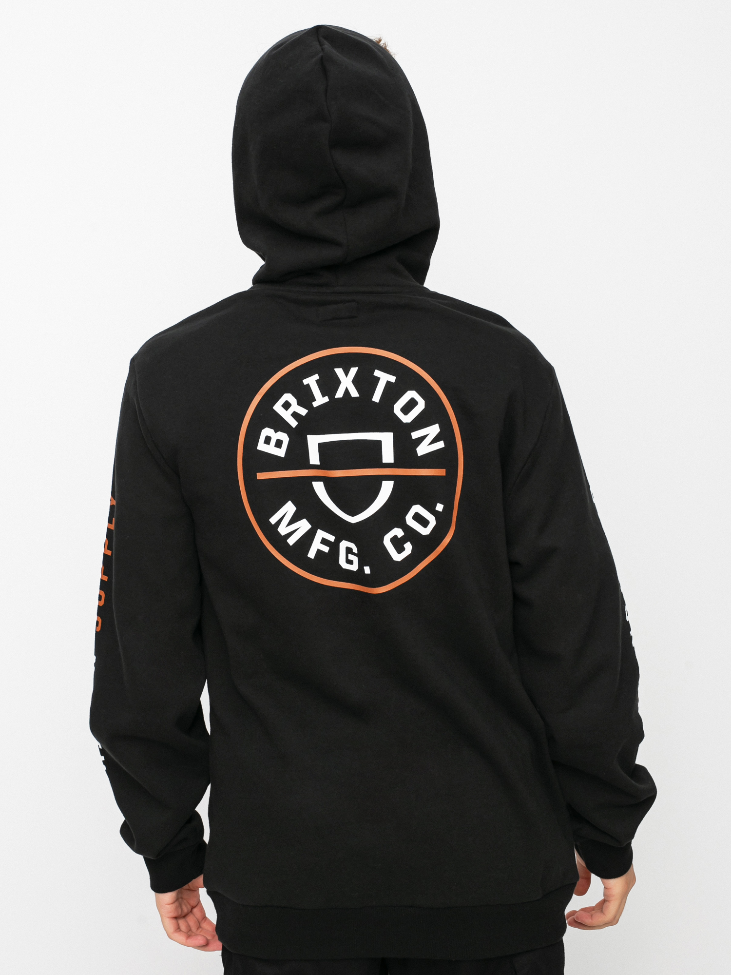 Brixton Crest HD Kapucnis pulóver (black/caramel/white)