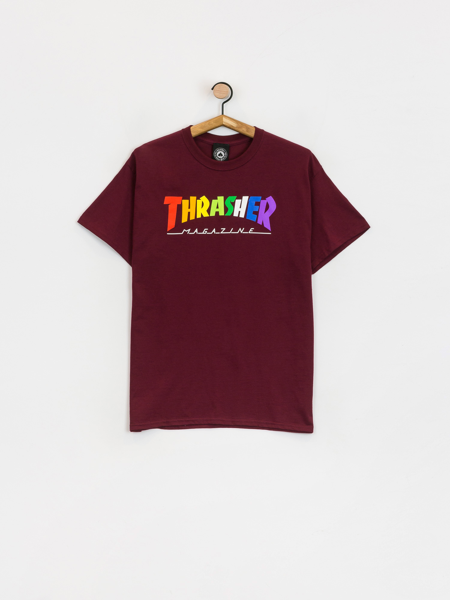 Thrasher Rainbow Mag póló (maroon)