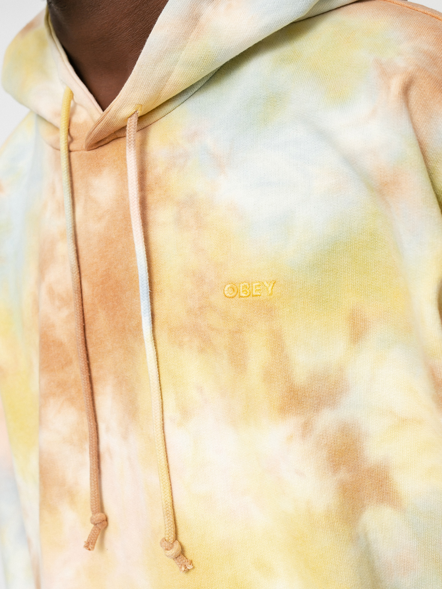 OBEY Mini Bold Recycled Tie Dye HD Kapucnis pulóver (toffee multi)