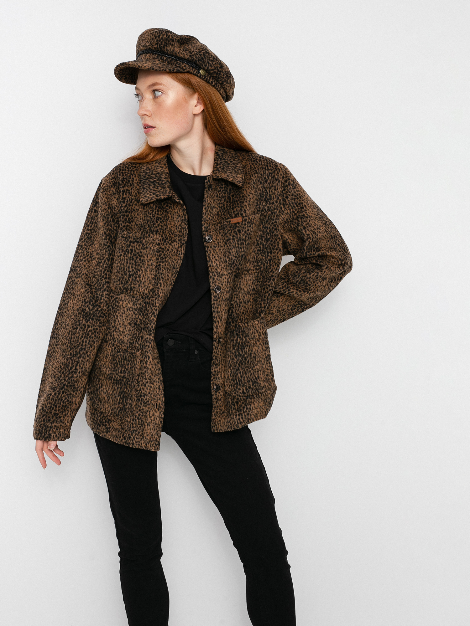 Brixton Survey Chore Coat Dzseki Wmn (leopard)